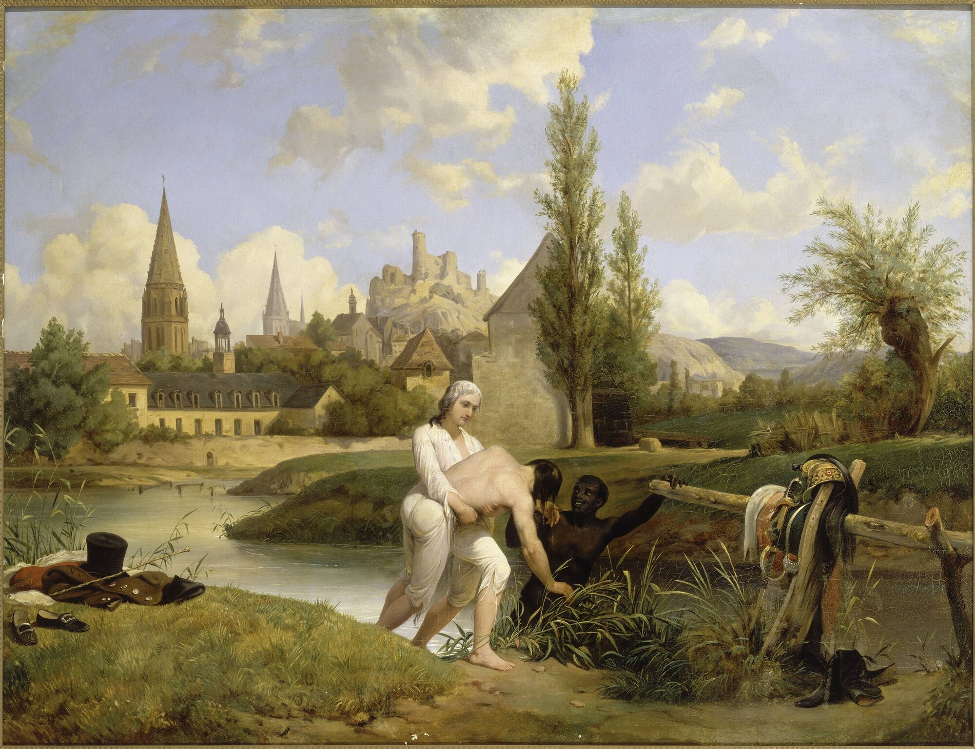 The Duke of Chartres saves the engineer Siret from drowning