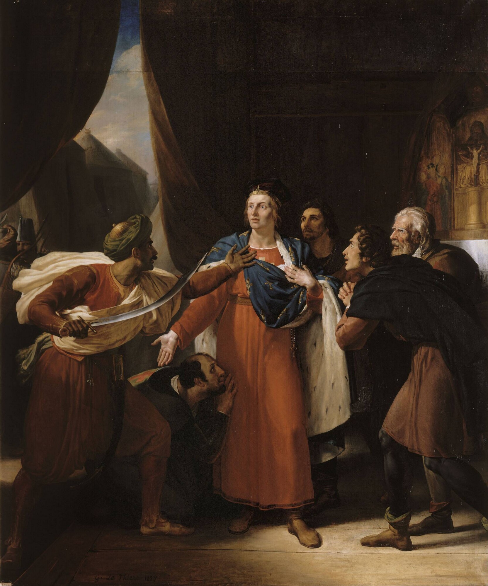 Heroic firmness of Saint Louis at Damietta, May