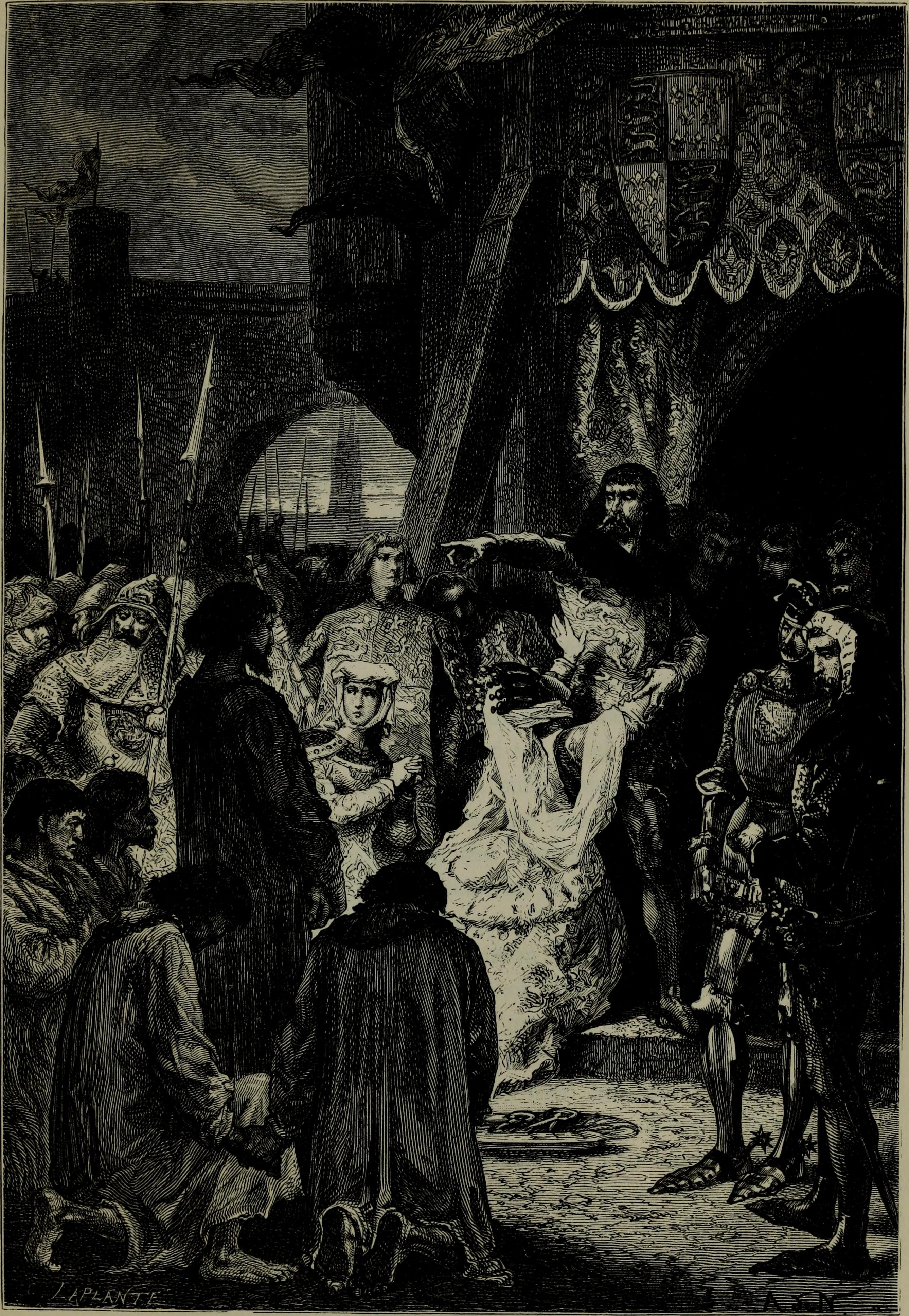 Queen Philippa at the Feet of the King