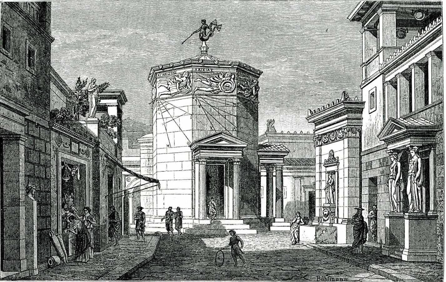 Street in Athens, on which also the Kyrristos clock
