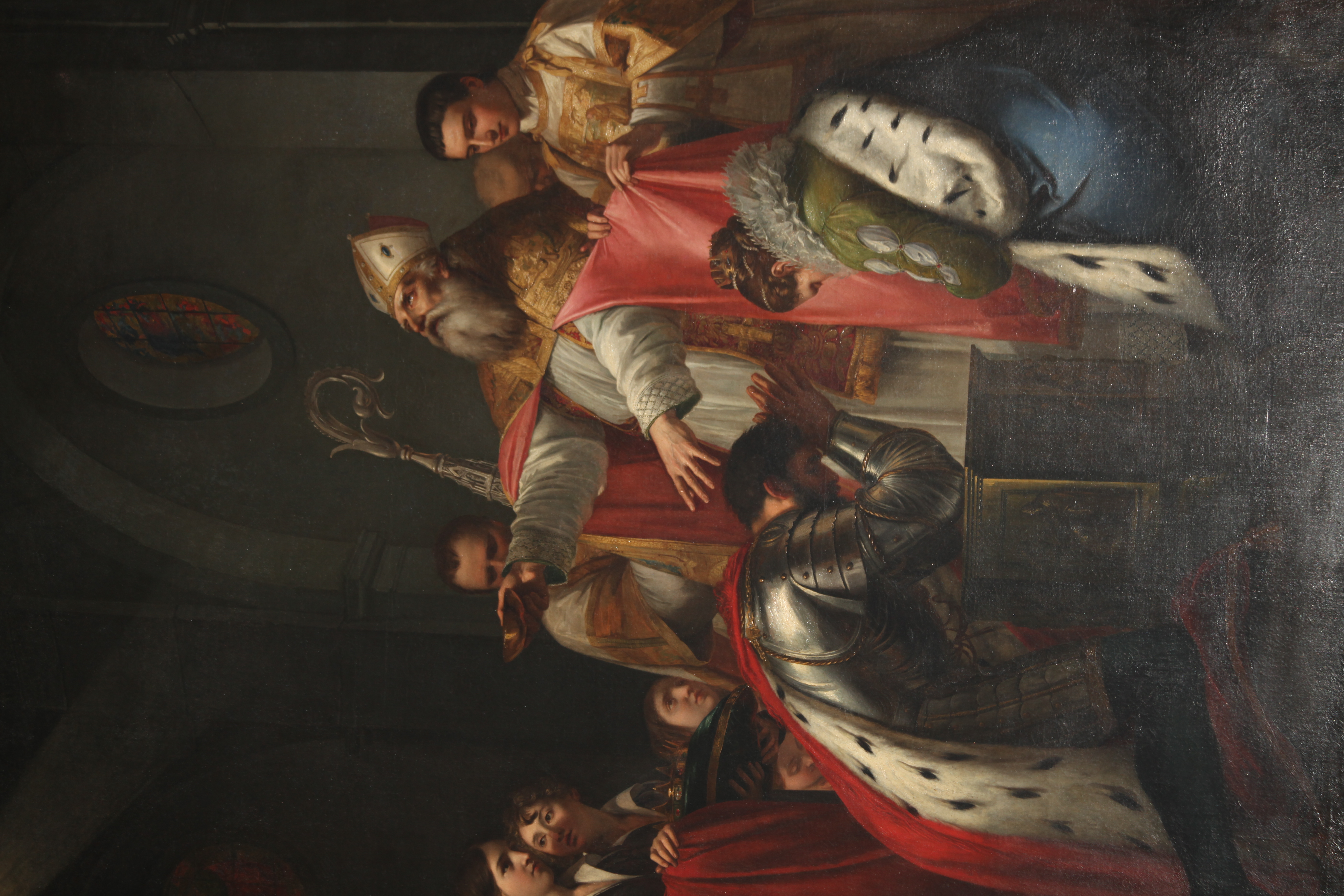 San Remigio baptizes King Clovis, altarpiece by Giuseppe Bezzuoli