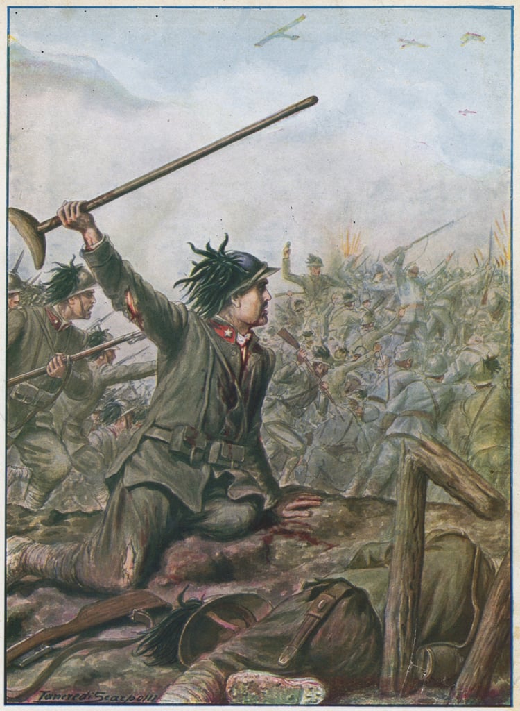 The heroic death of Enrico Toti