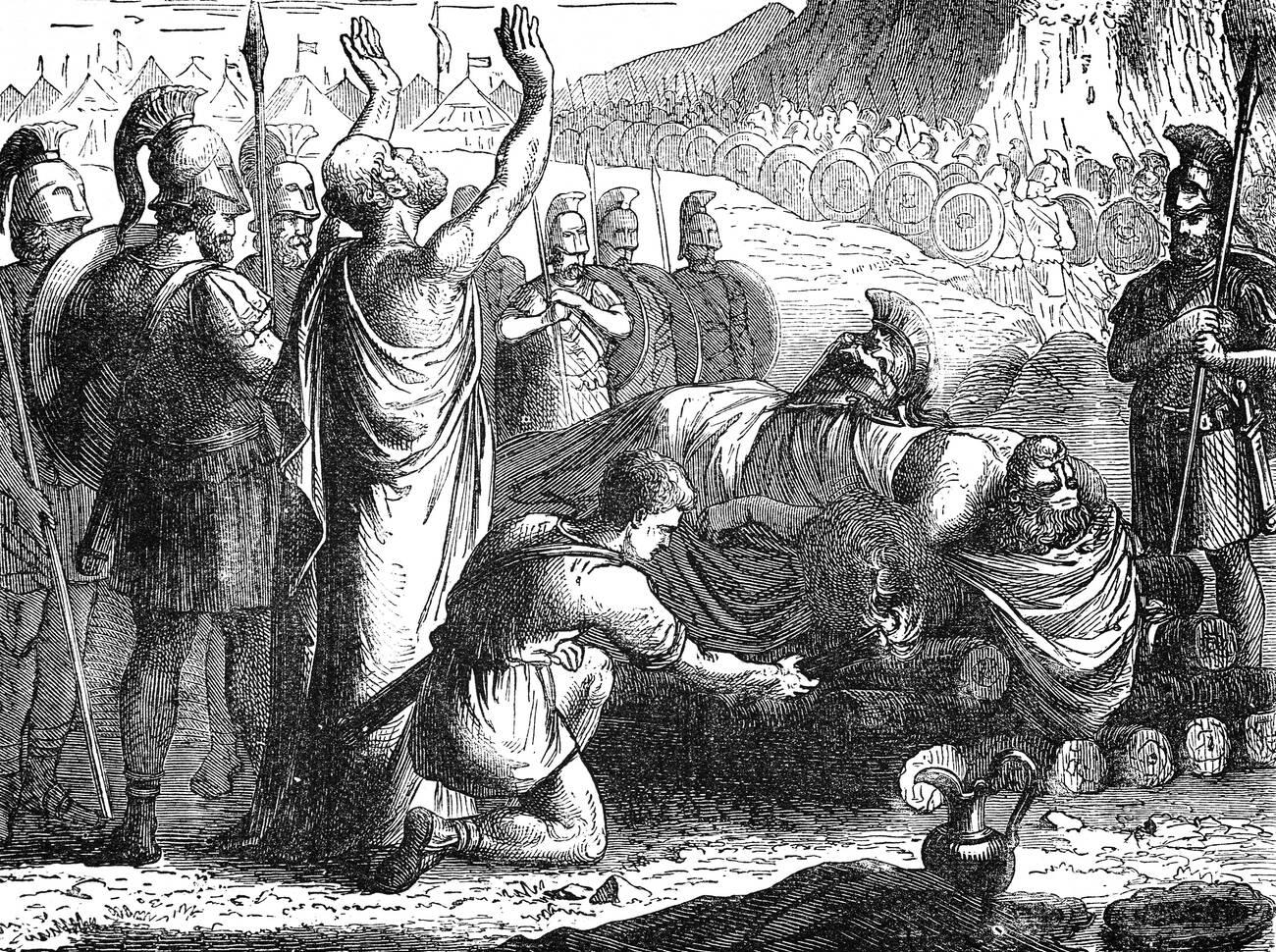 Funeral rites following the Battle of Coronea