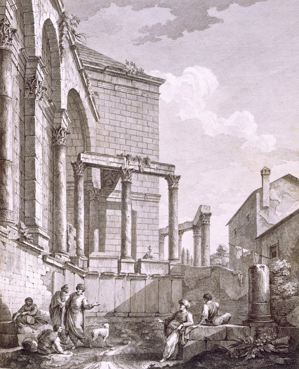 The Temple of Jupiter in the Palace of Diocletian, engraved by Francesco Bartolozzi