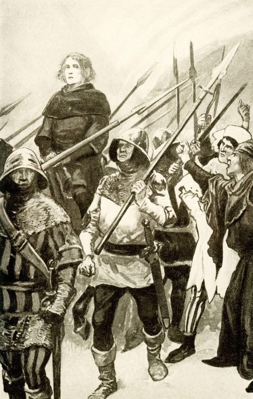 Wallace taken to London in Chains