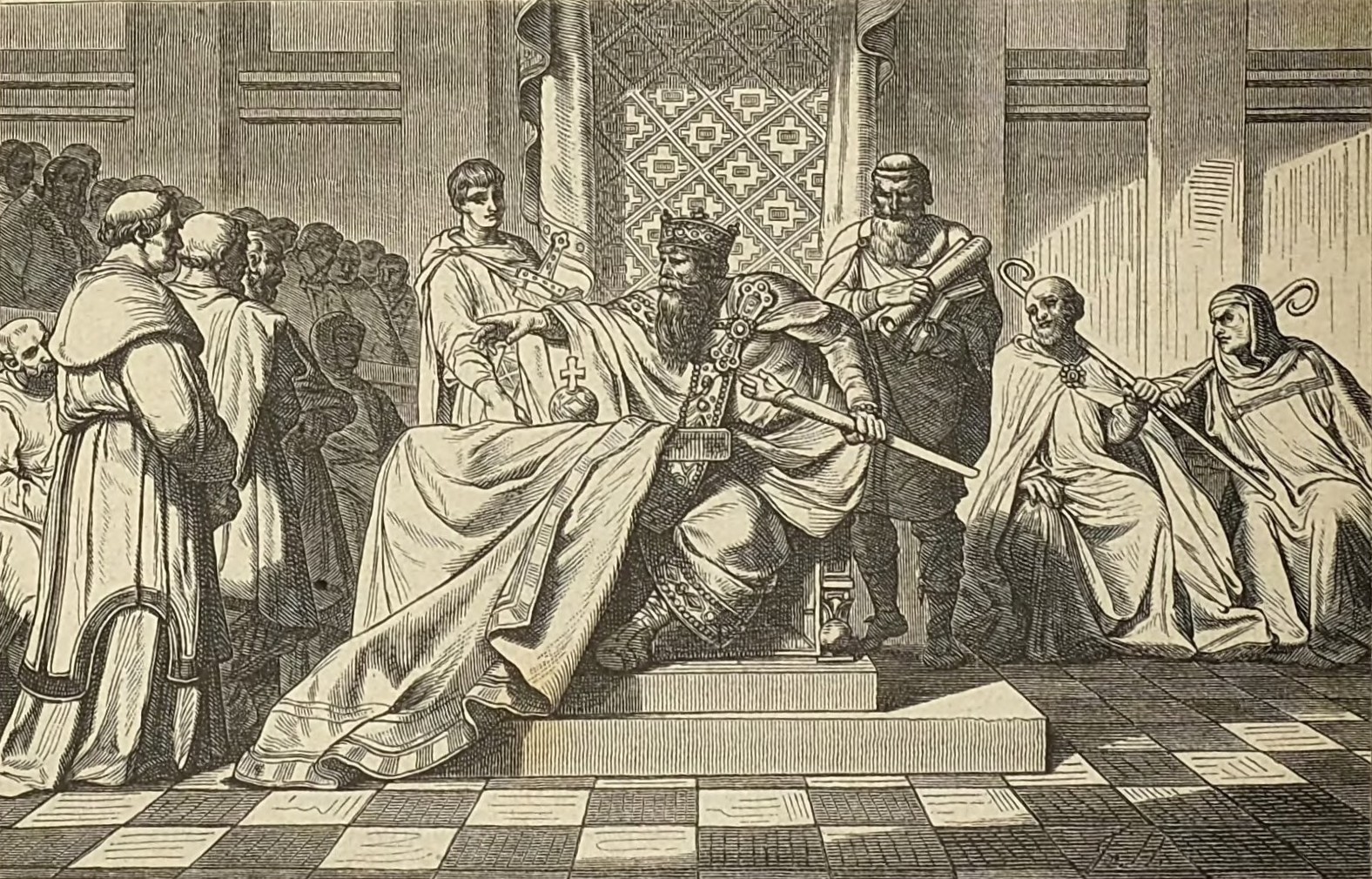 Emperor Otto at the Council of Rome
