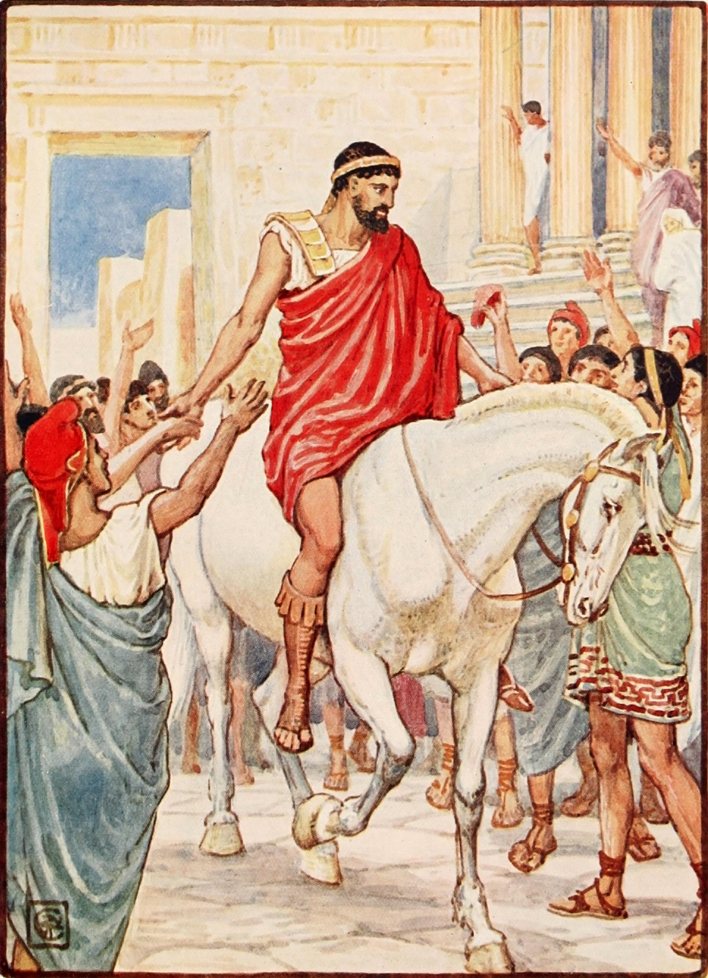 Return of Lysandros, The multitude saluted him