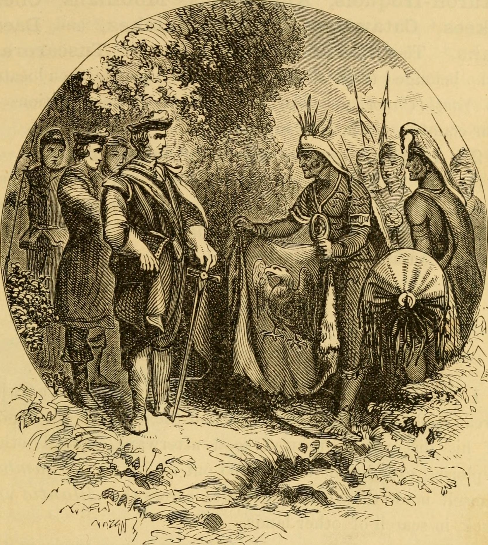 Meeting of General Oglethorpe, the founder of Georgia, with the Indians, at Savannah