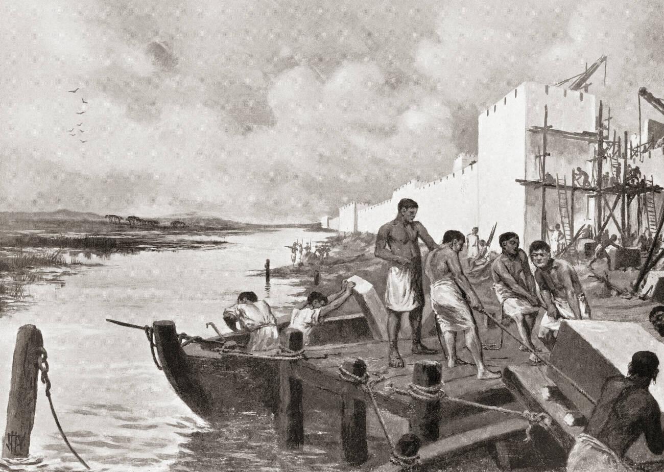 Roman colonists laying the foundations of Placentia aka Piacenza, Italy