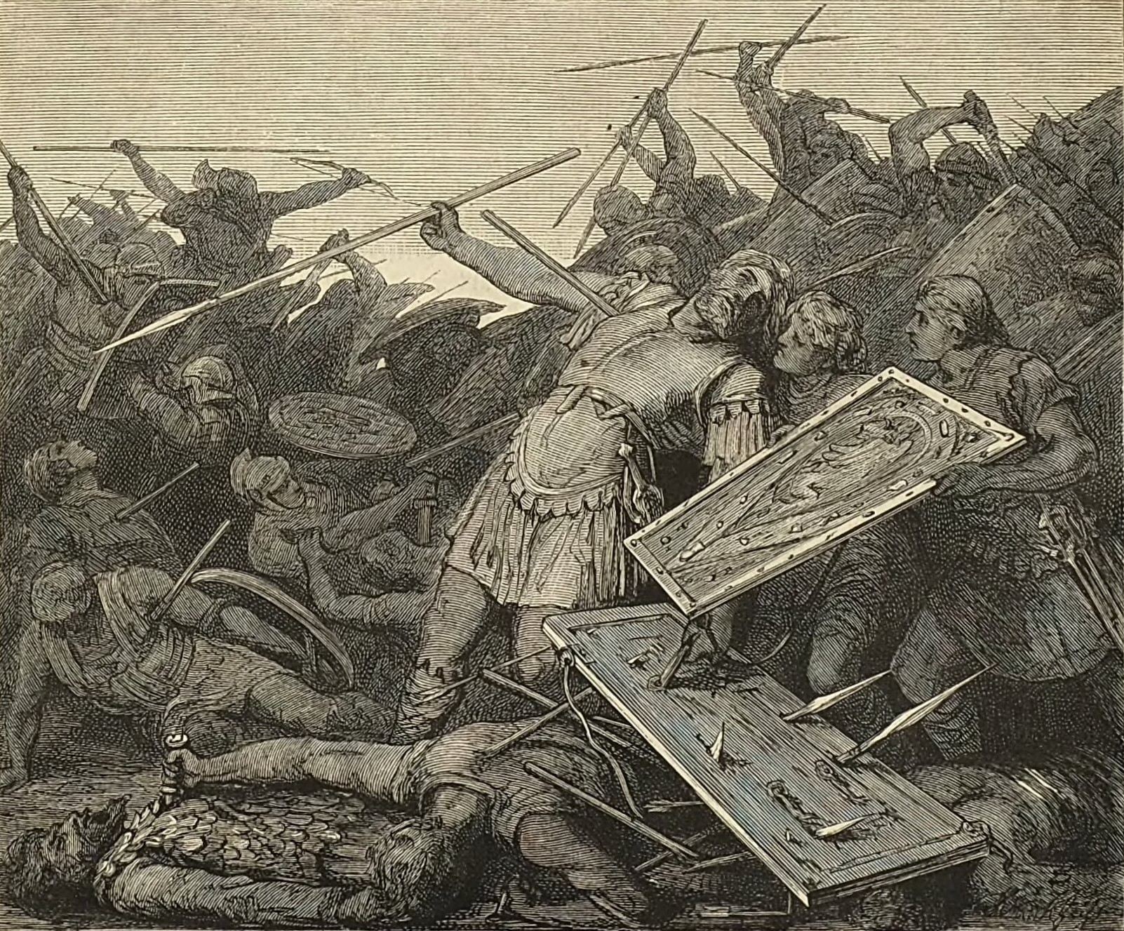 Death of Tejas in the Battle of Mons Lactarius