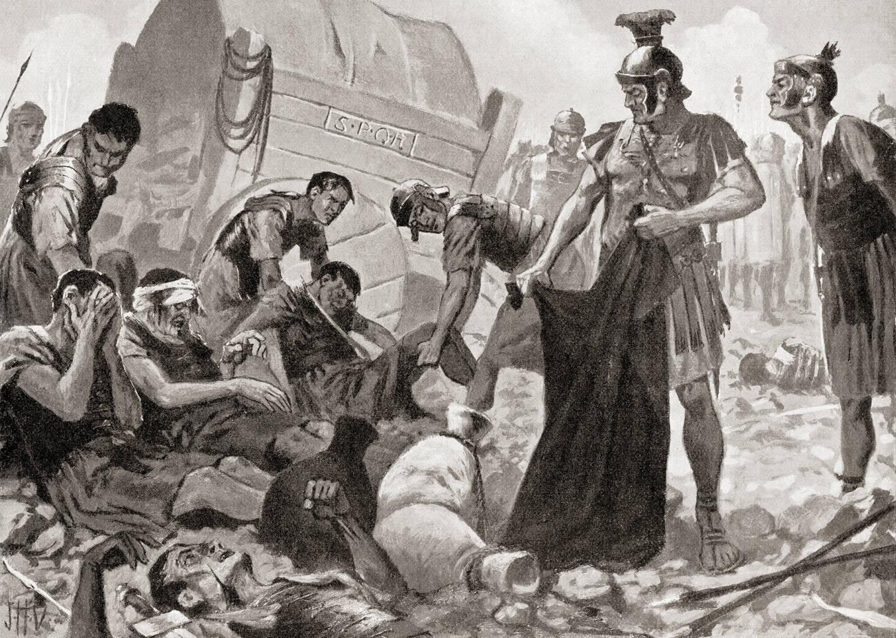 kindness of Trajan after the third battle of Tapae