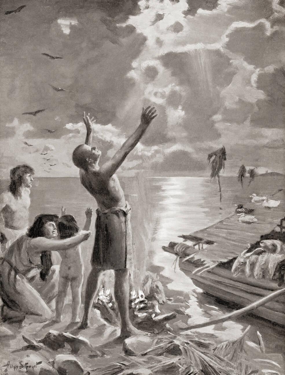 Zingiddu's sacrifice after the flood