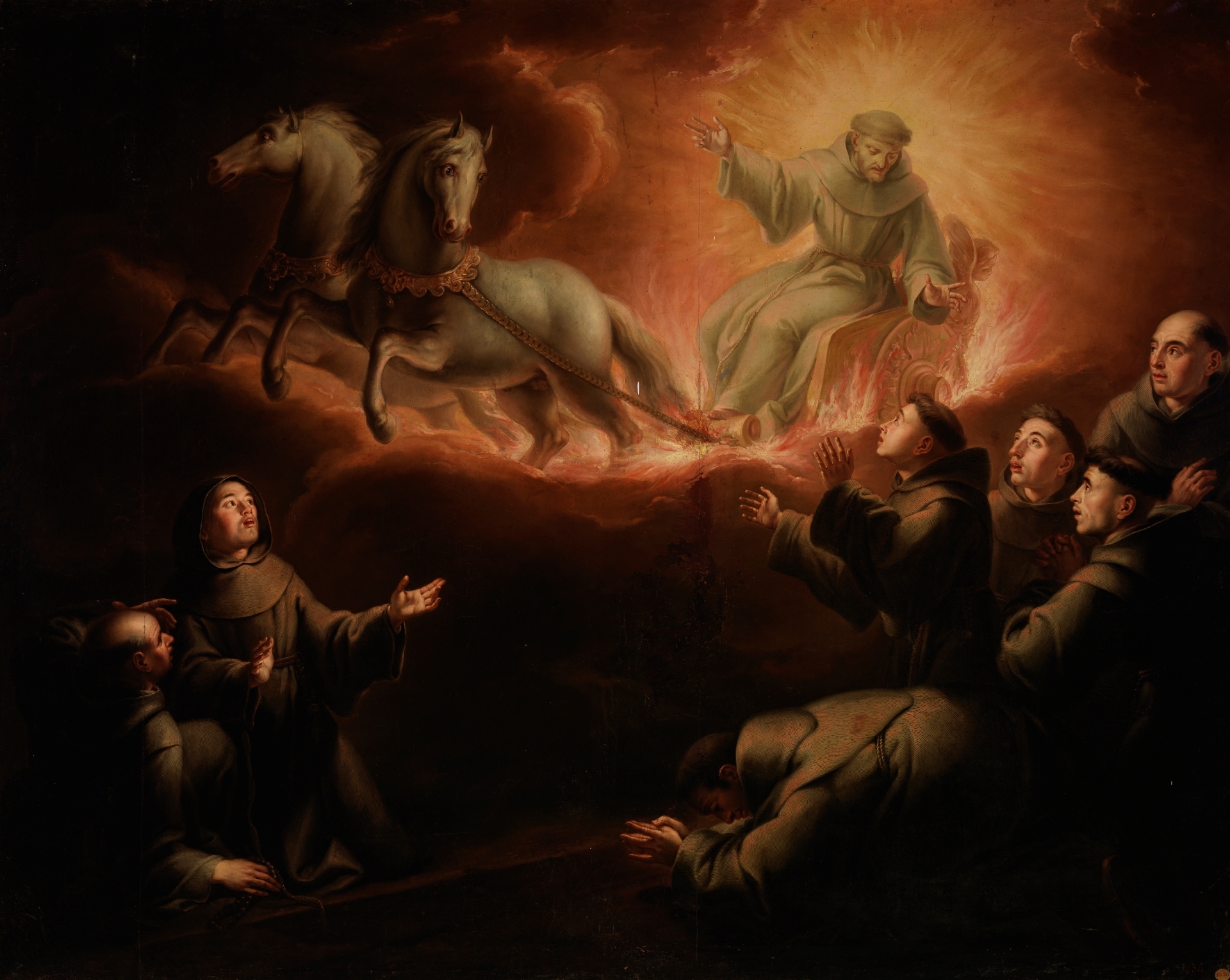 Appearance of Saint Francis in a Chariot of Fire, by Manuel de la Cruz (Prado Museum)