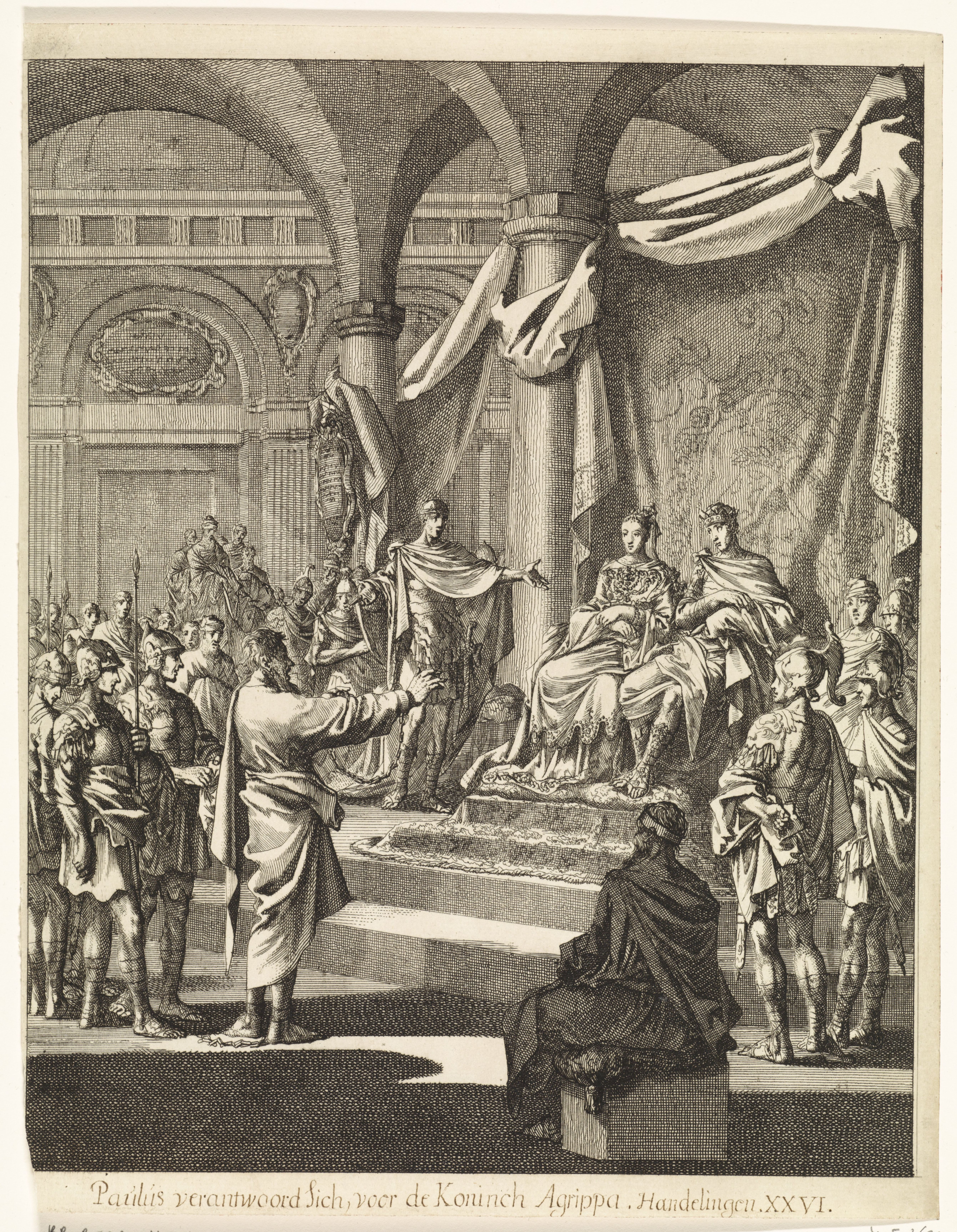 Paul chained before King Agrippa