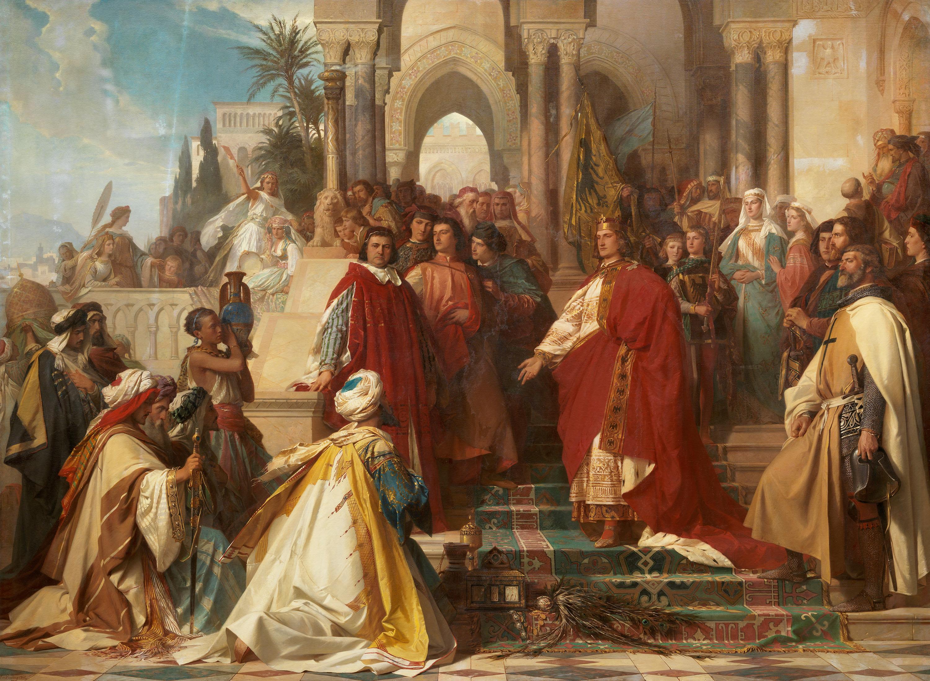 The Court of Emperor Frederick II in Palermo Arthur Georg von Ramberg