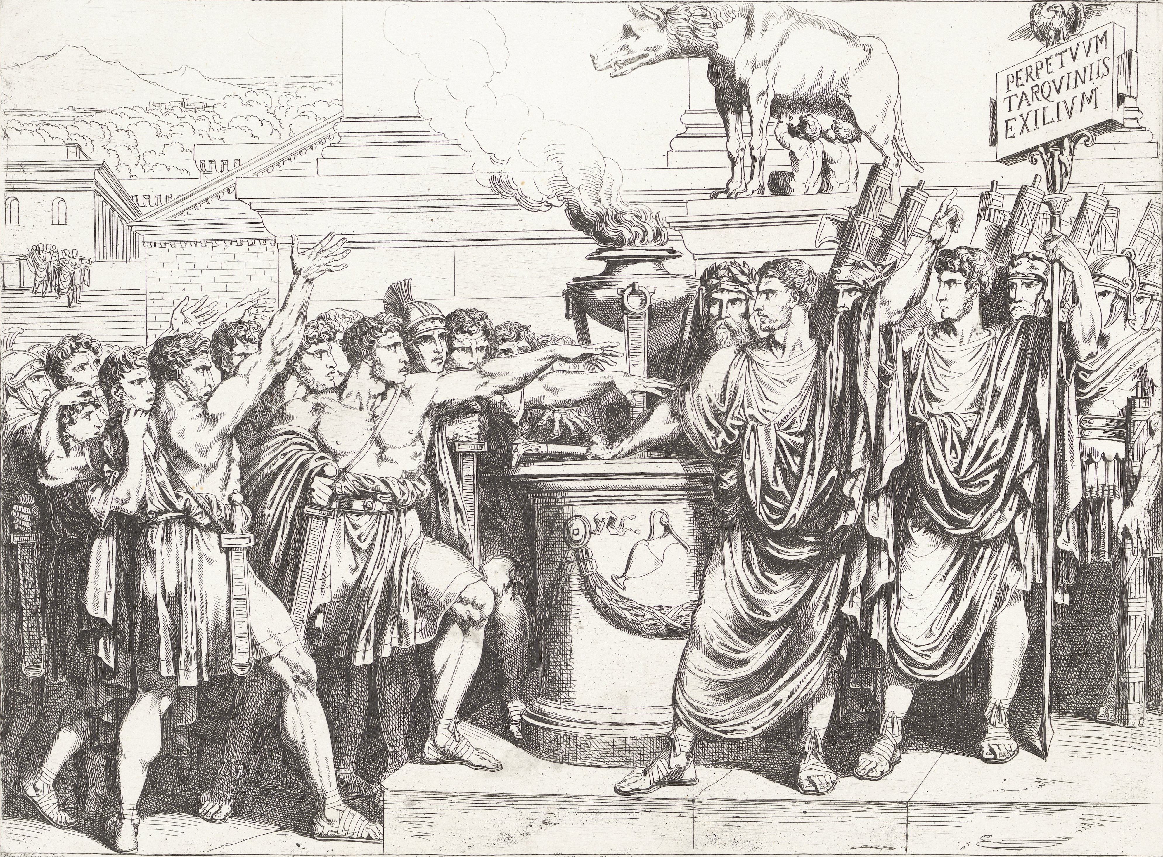 The first consuls swear to banish the Tarquinii from Rome forever