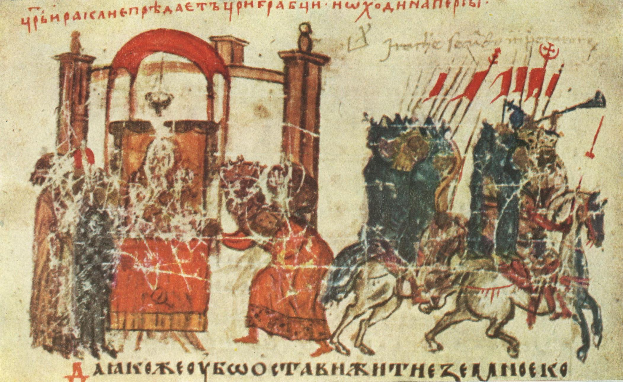 Emperor Heraclius entrusts the capital city to an icon of Mary and sets off on a campaign against the Persians
