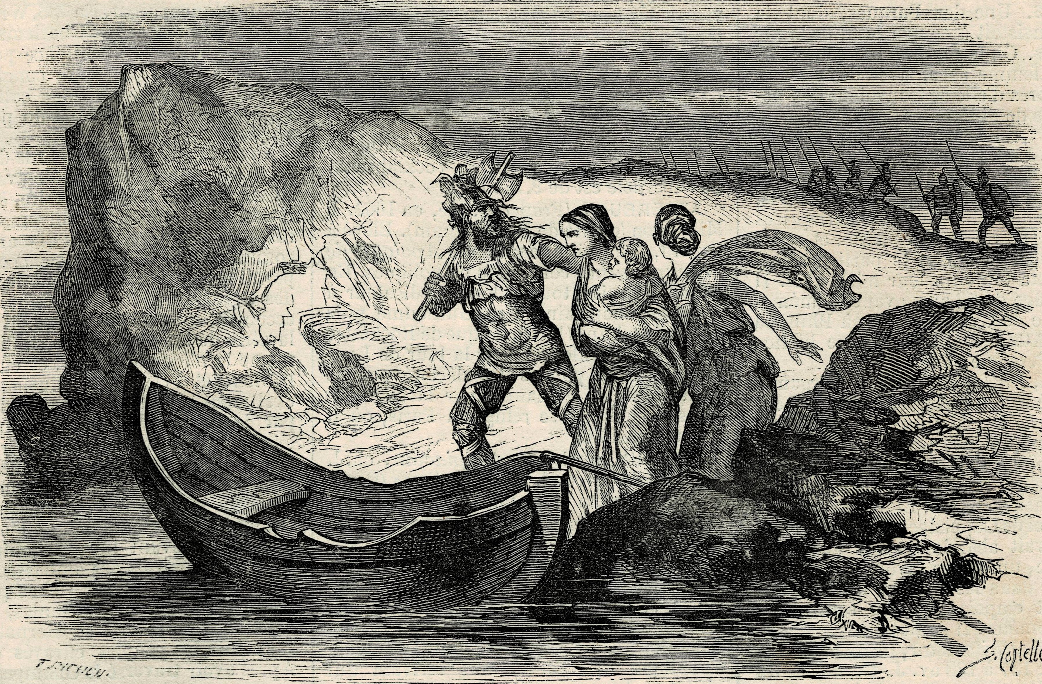 Ariovistus forced to cross the Rhine again