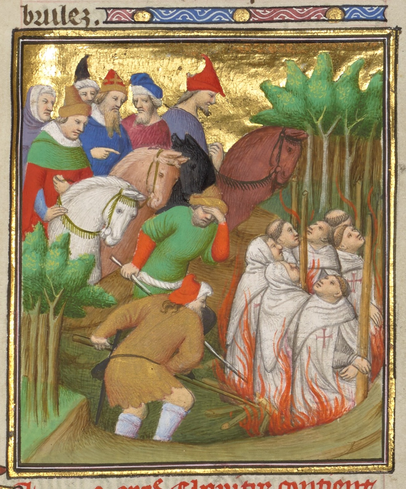 The Knights Templar Burned in the Presence of Philip the Fair and His Courtiersa