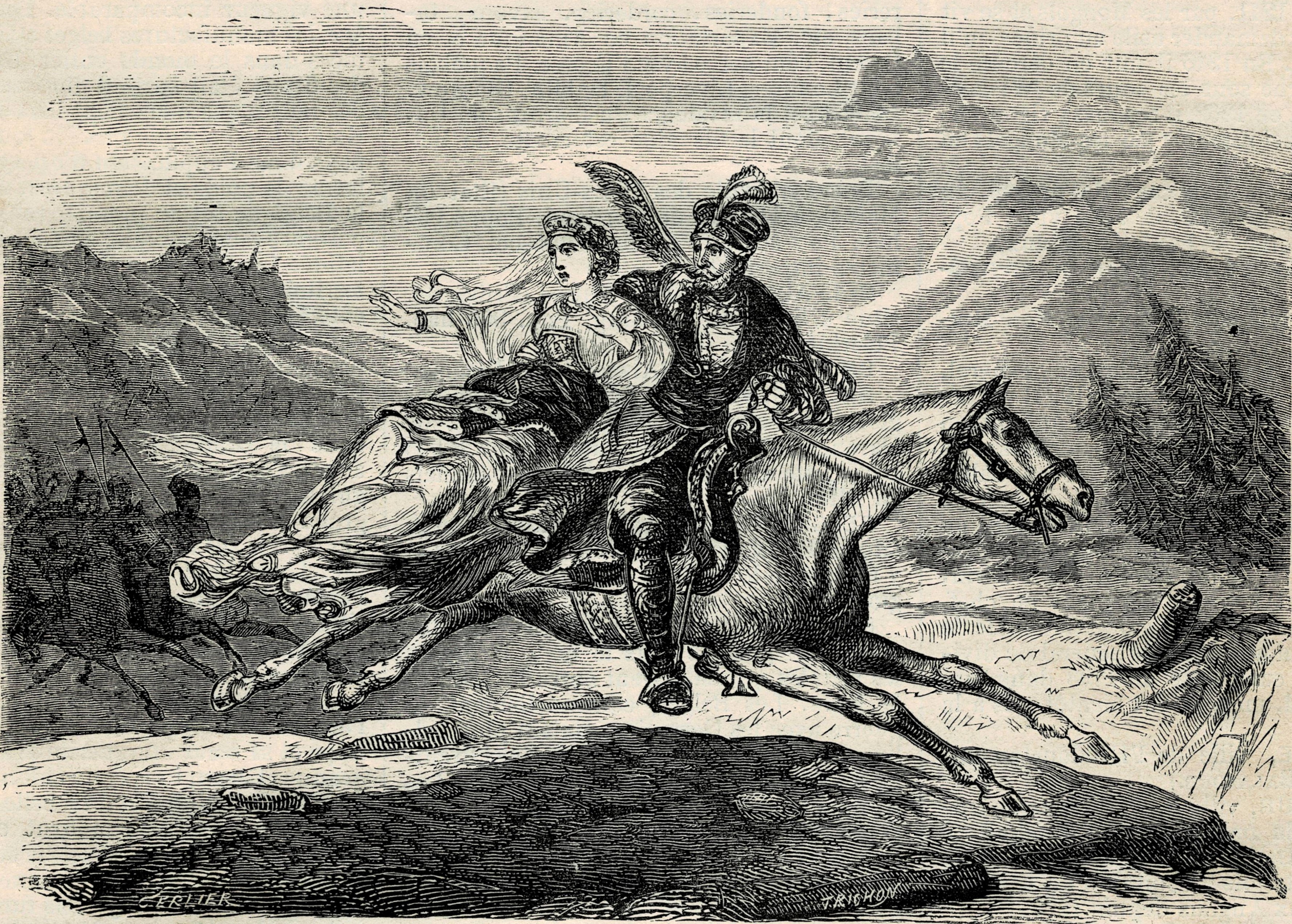 Beniowski abducting the Russian governor's daughter