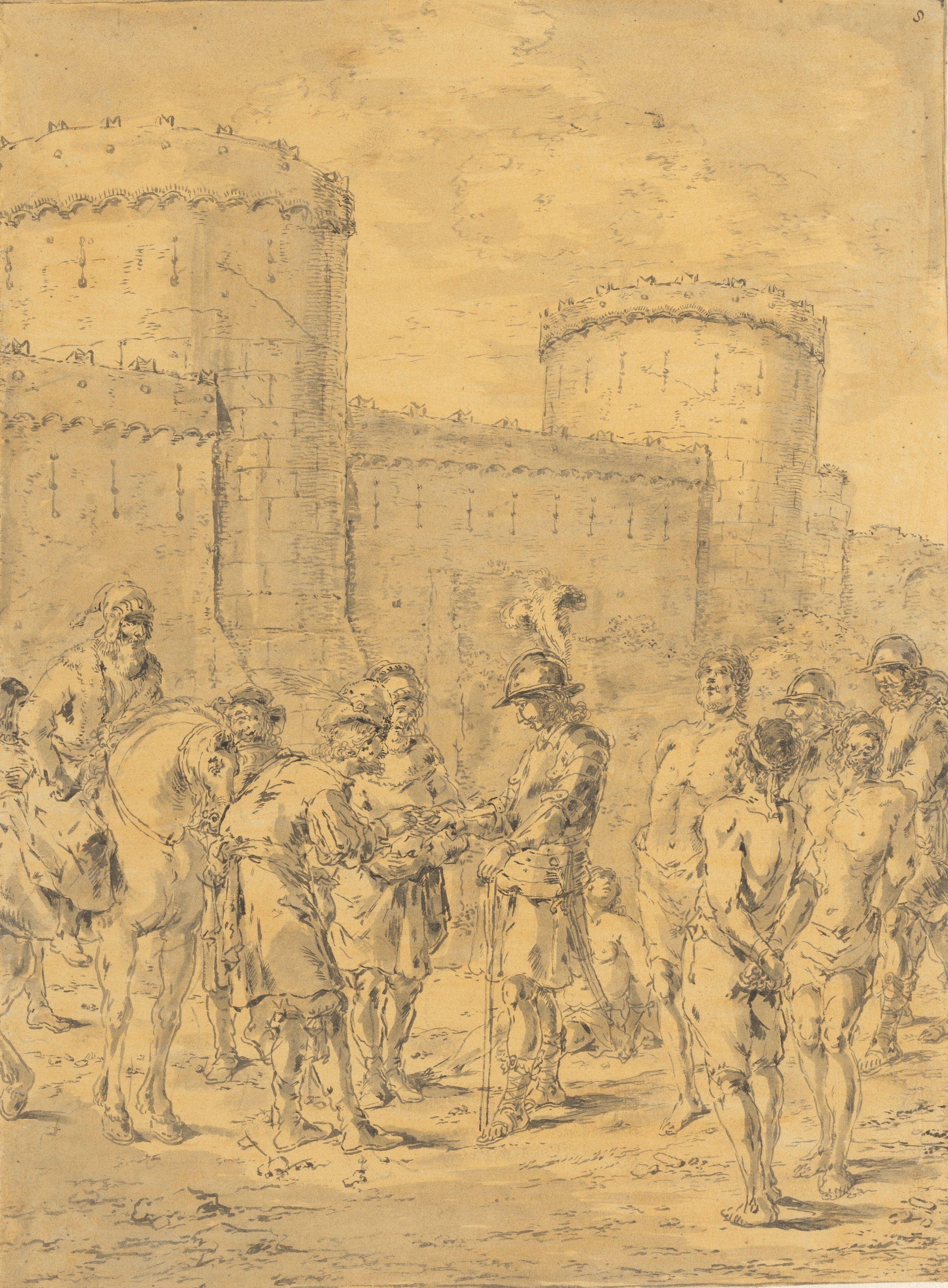 Alexander the Great enslaves the inhabitants of Thebes Leonaert Bramer