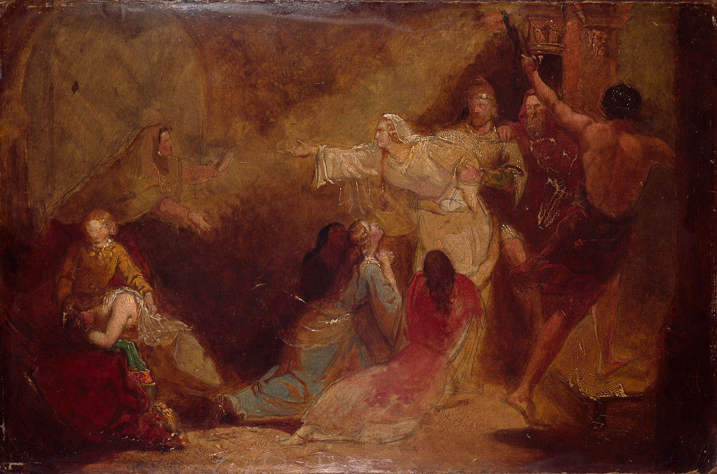 Elgiva seized by order of Archbishop Odo,  John Everett Millais