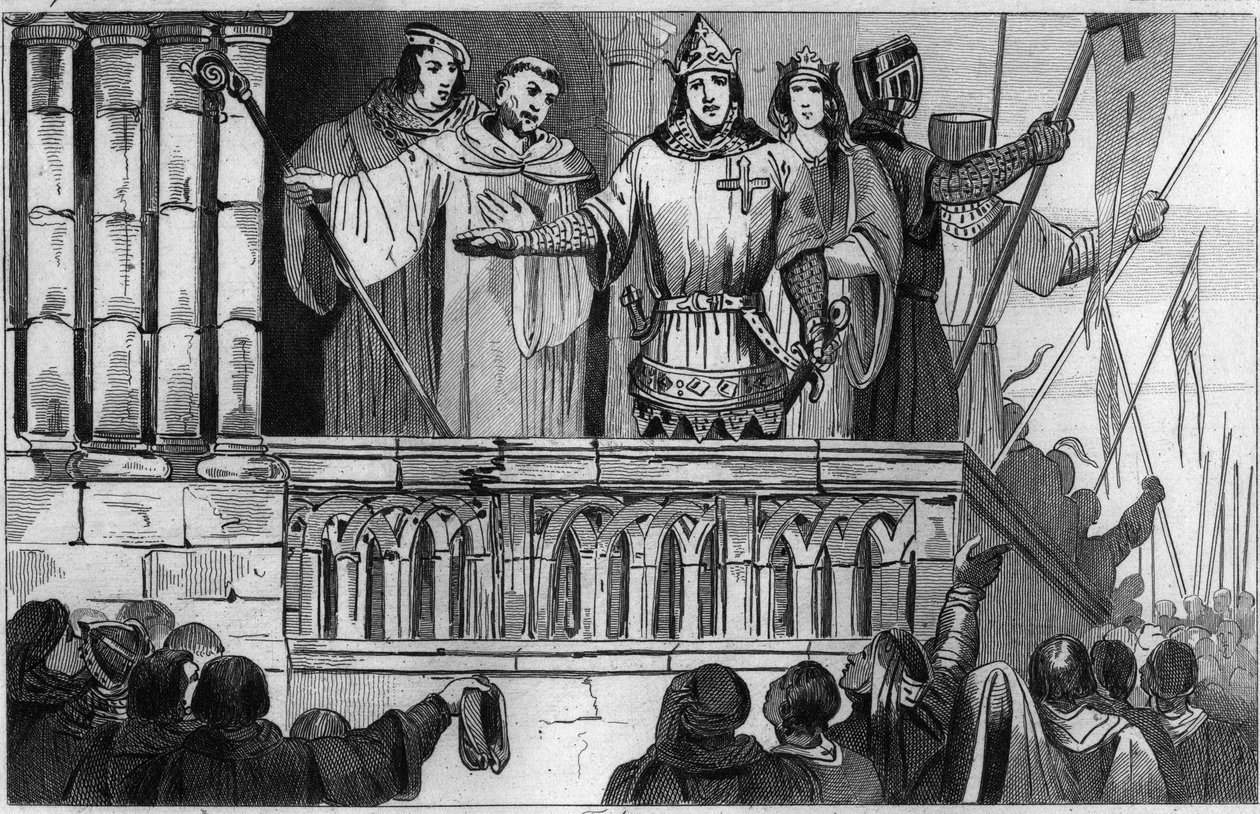 Louis VII undertakes the 2nd Crusade after the advice of Saint Bernard de Clairvaux