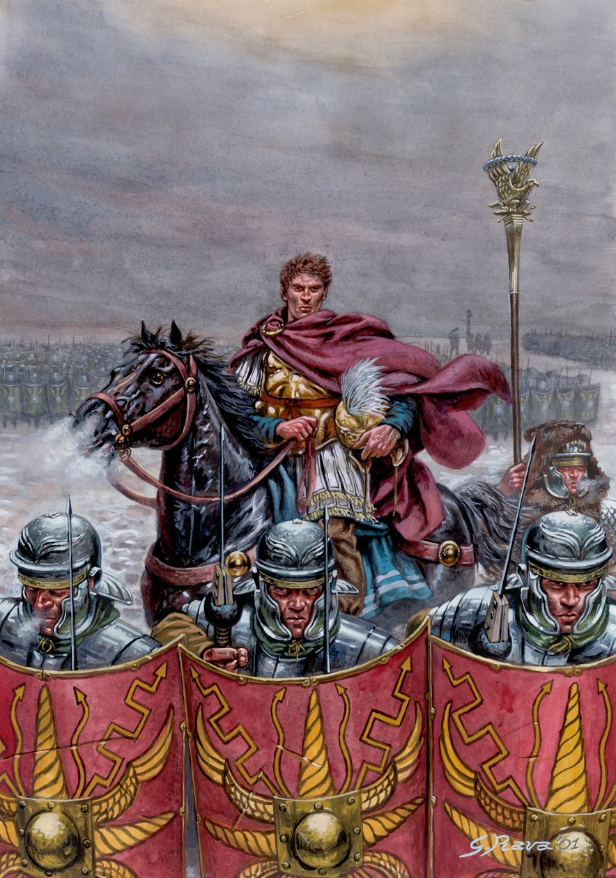 Roman Army Near Hadrian's Wall in Scotland, 2nd Century AD