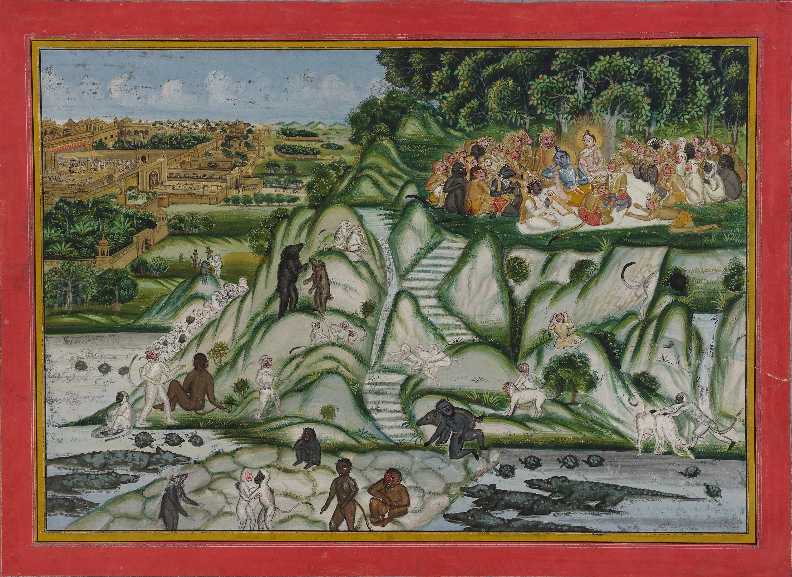 Prince Rama preparing to lay siege to Lanka