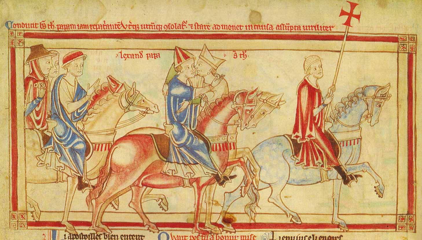 Thomas Becket takes leave of Pope Alexander III in the autumn