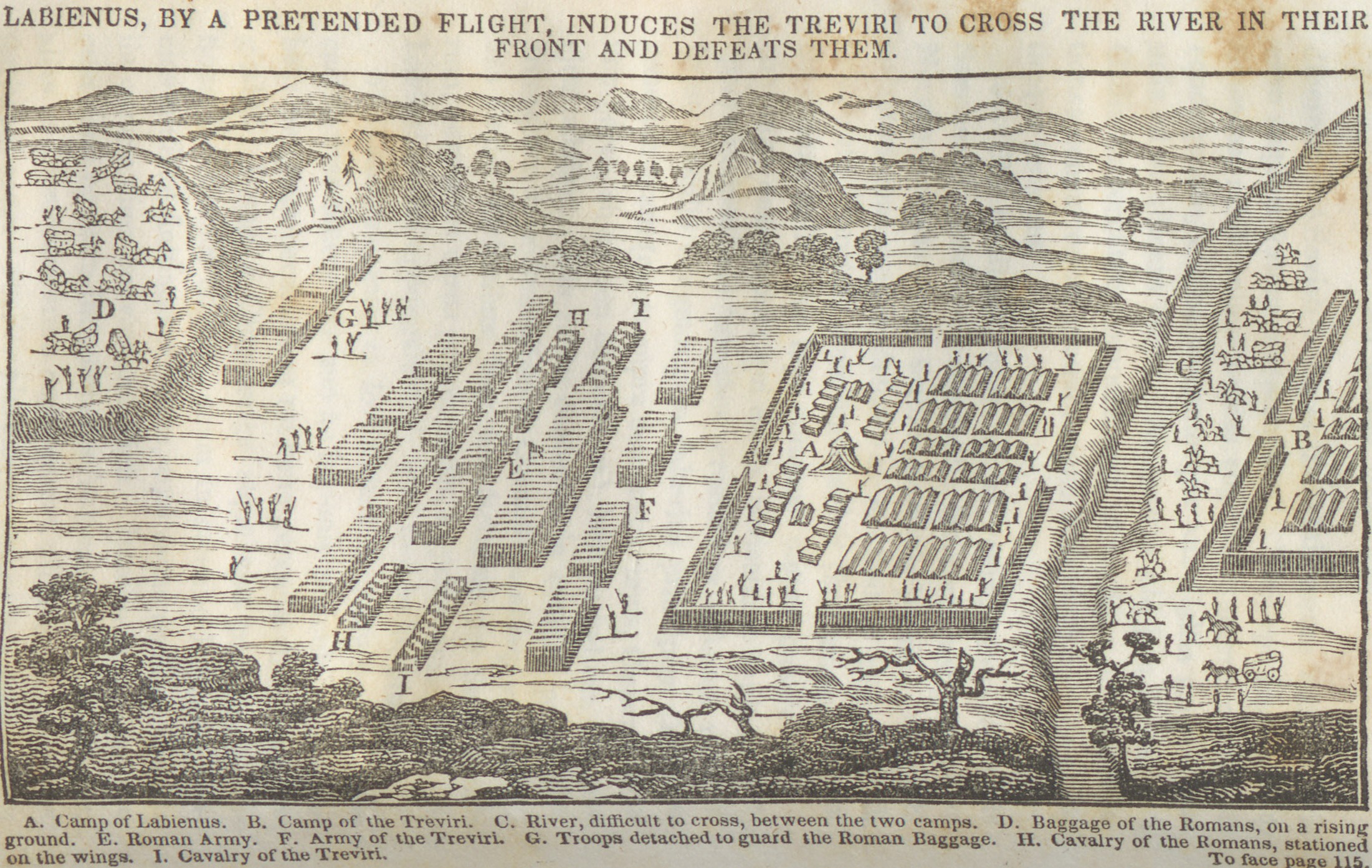 Map of Labienus' strategy to defeat Indutiomarus' forces