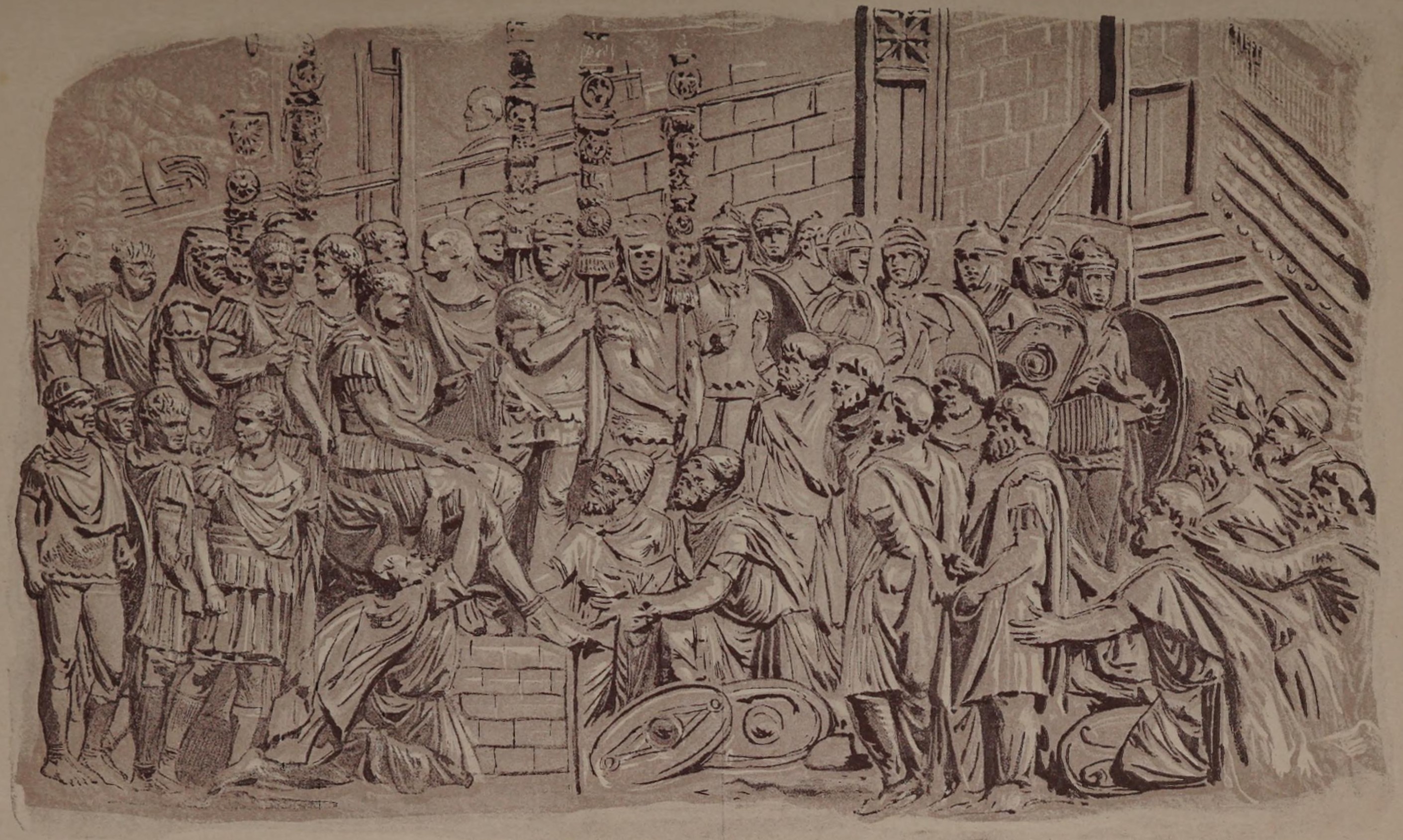 Dacian ambassadors ask Traianus for mercy