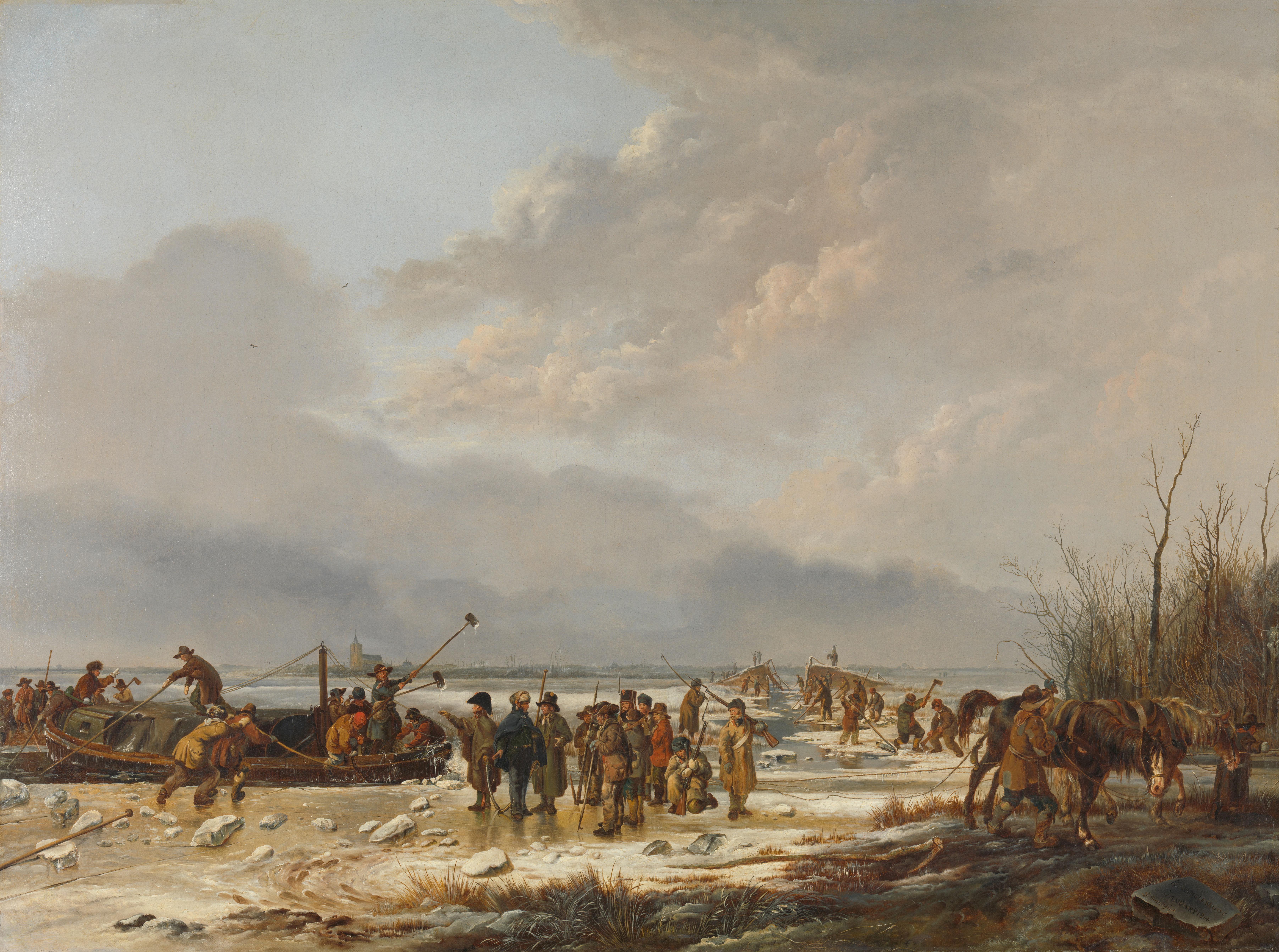 Breaking the Ice on the Karnemelksloot, Naarden