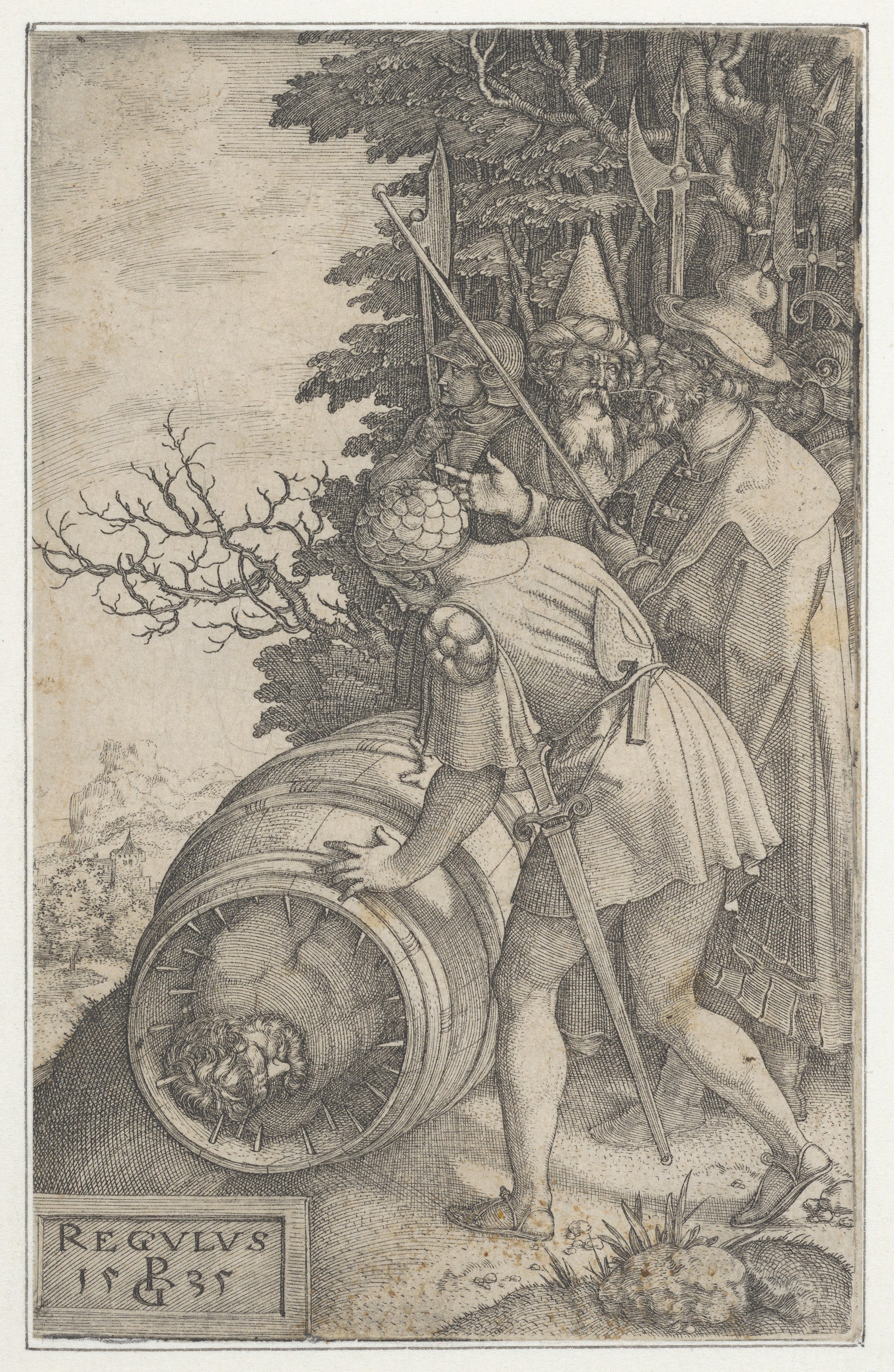 Attilius Regulus, from Roman Heroes, print, Georg Pencz
