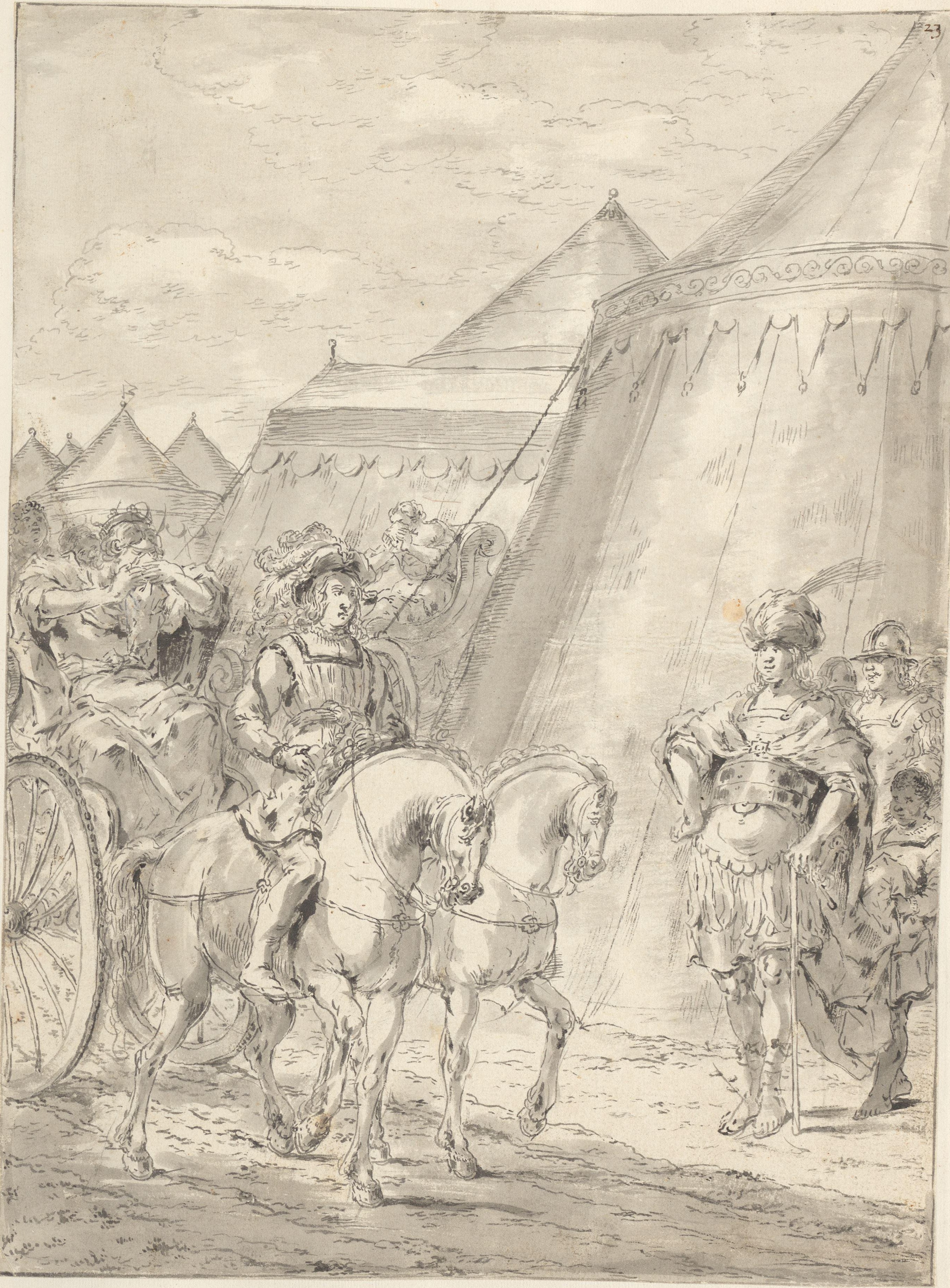 Stateira and her daughter are brought to Alexander the Great Leonaert Bramer