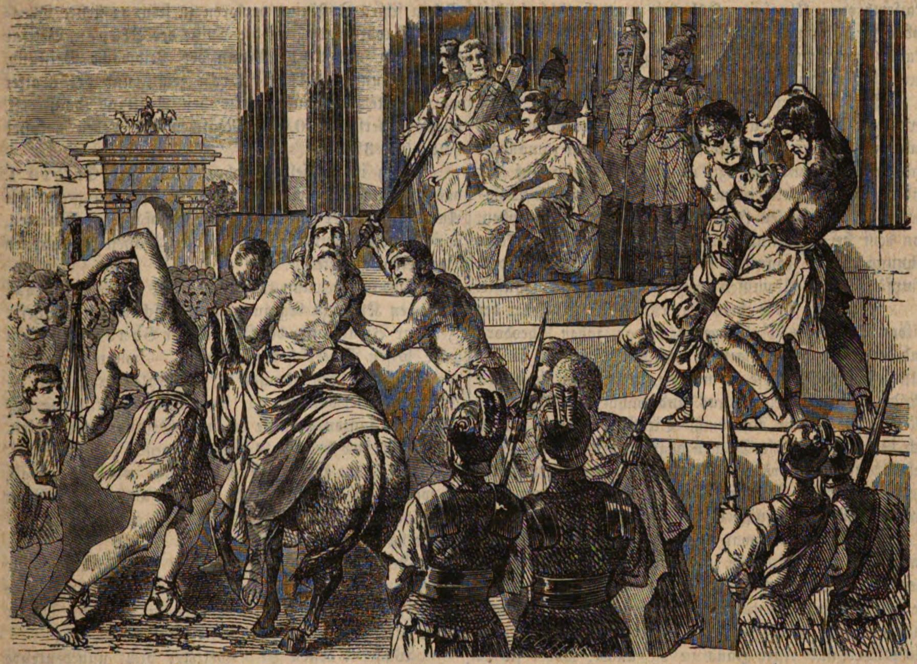 Emperor Constantine punishes the traitors (probably Licinius)