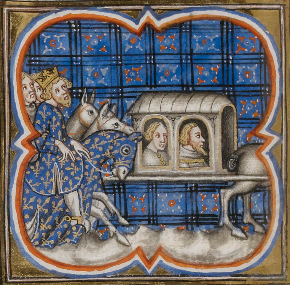 Philip bringing back Ferrand of Flanders & Renaud of Boulogne, taken prisoner at Bouvines
