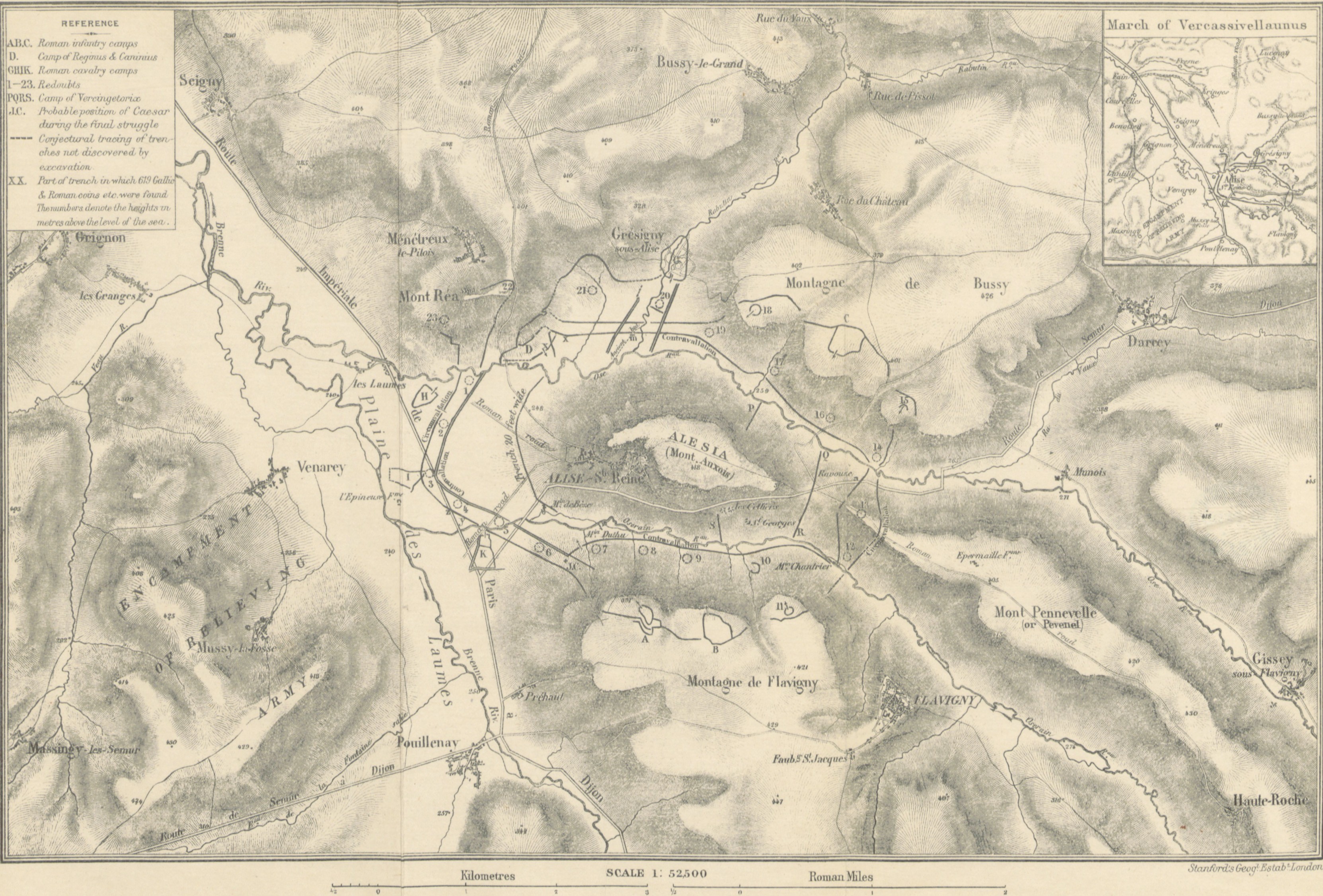 Map of the Battle of Alesia
