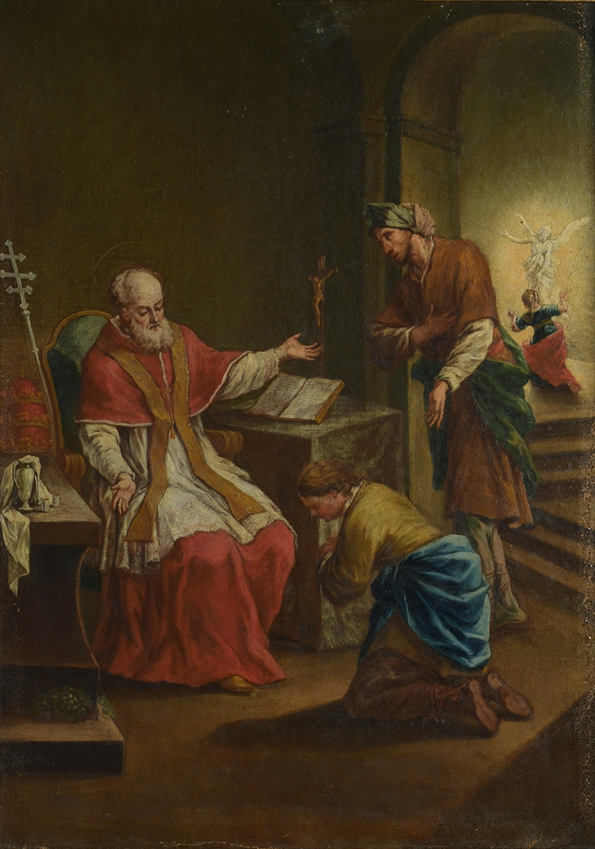 St. Cecilia and Valerian before Pope Urban I