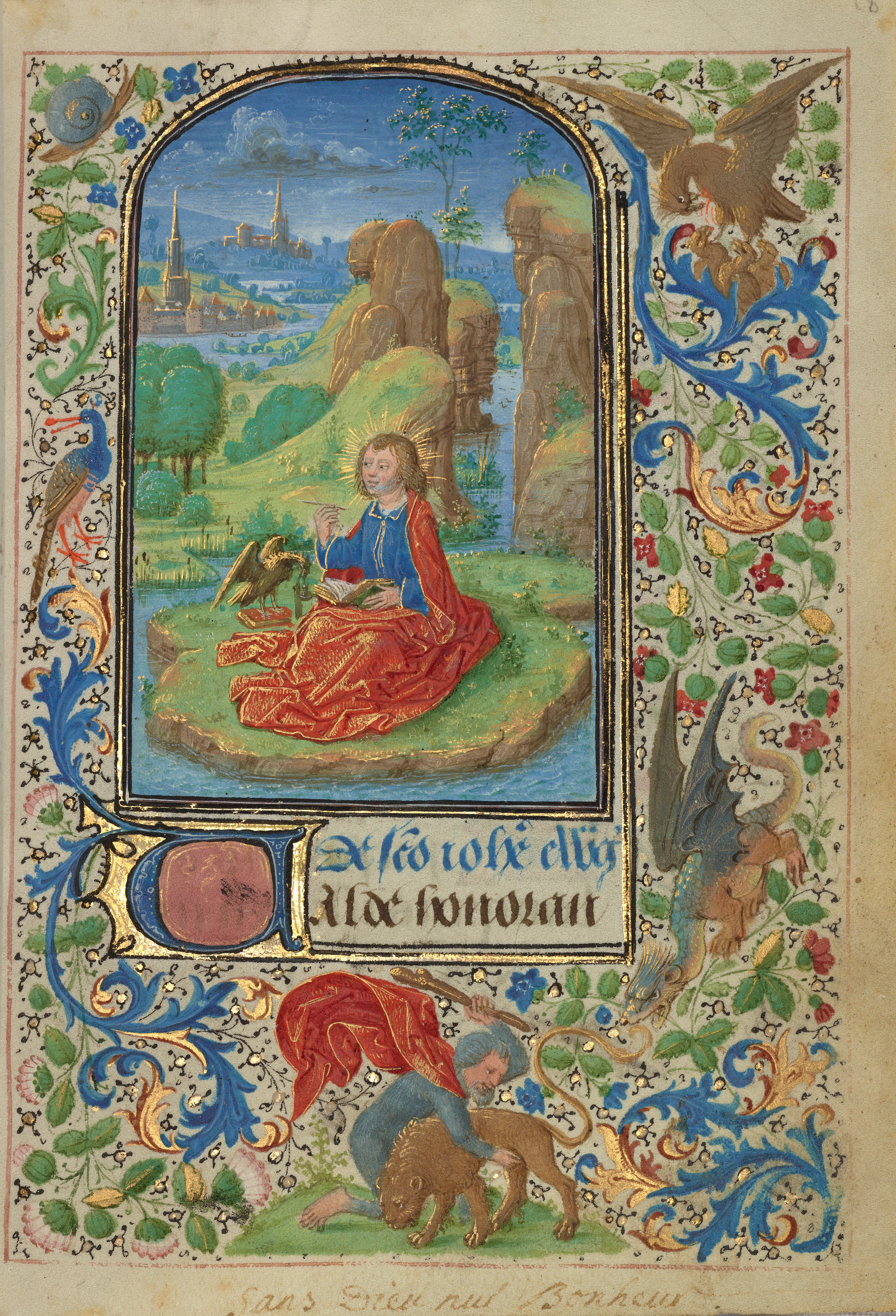 Saint John on Patmos1469Lieven van Lathem (Flemish, about