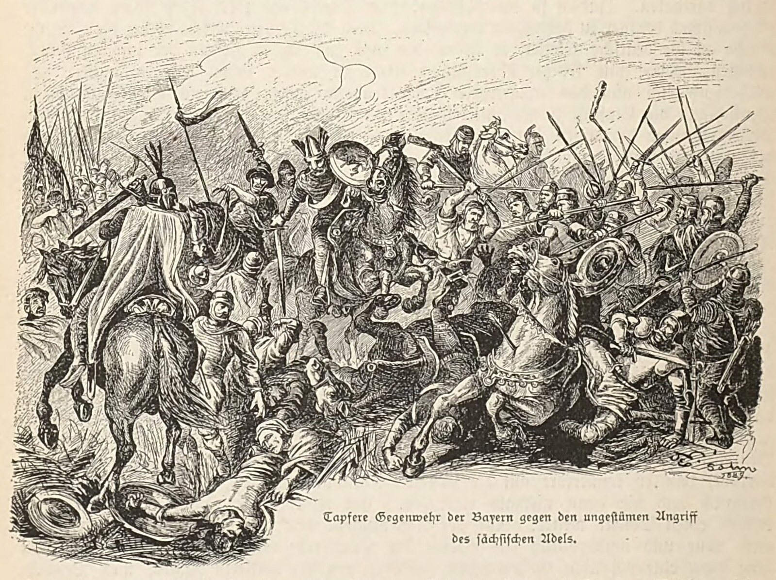 Resistance by the Bavarians at the battle of Langensalza