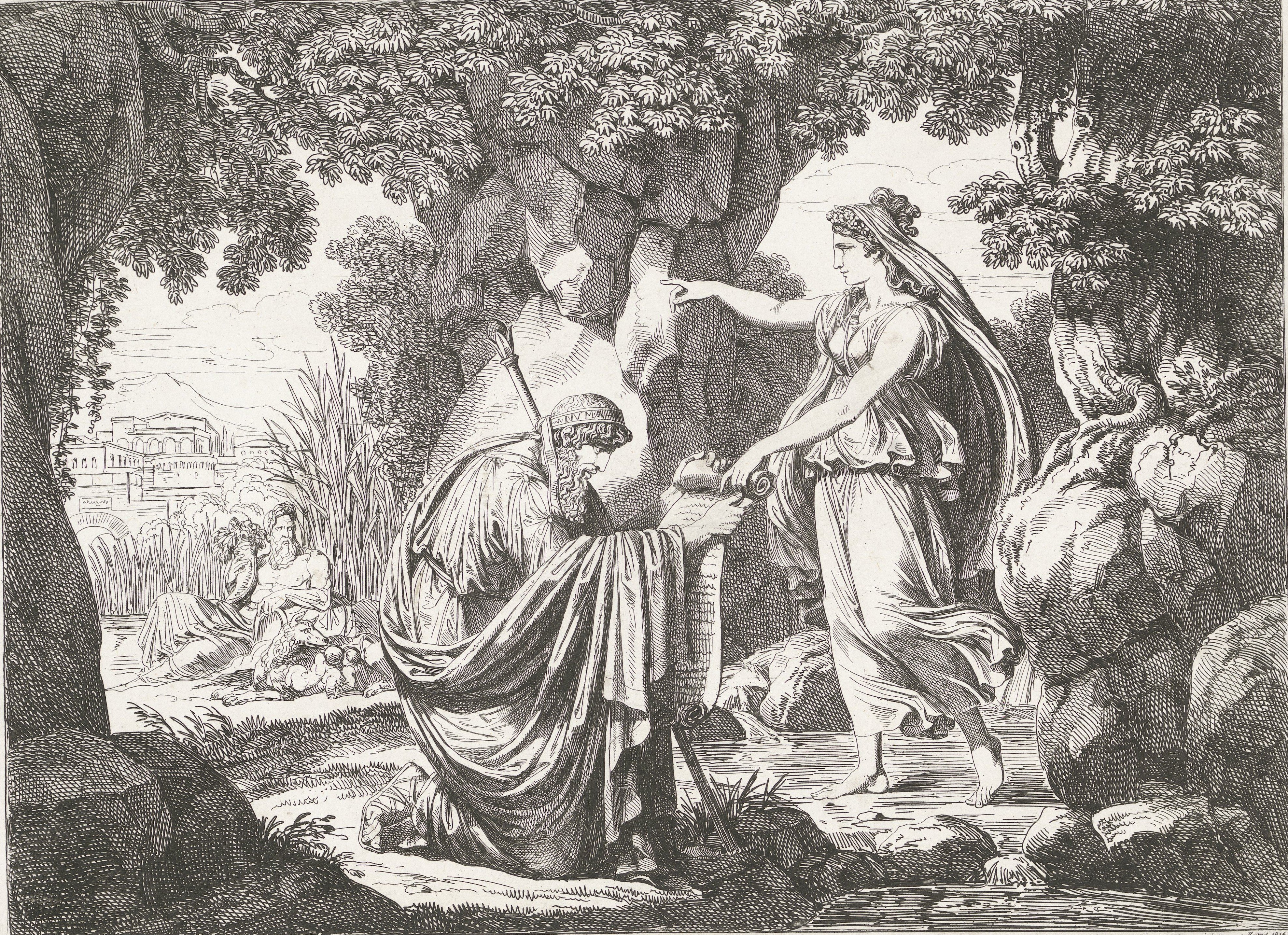 Numa Pompilius visits the nymph Egeria
