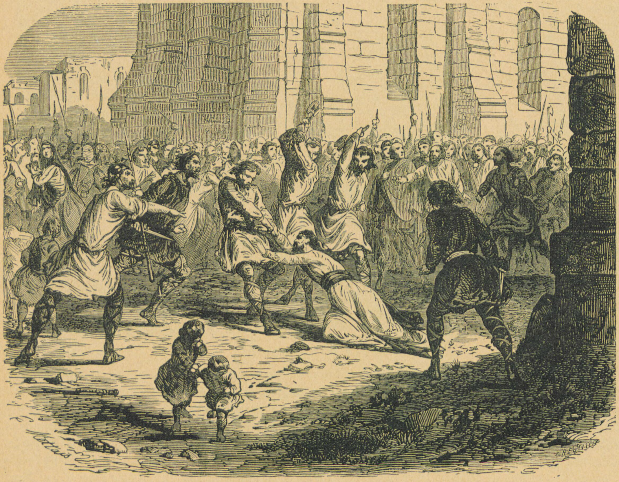Murder of bishop Gaudry of Laon in Laon