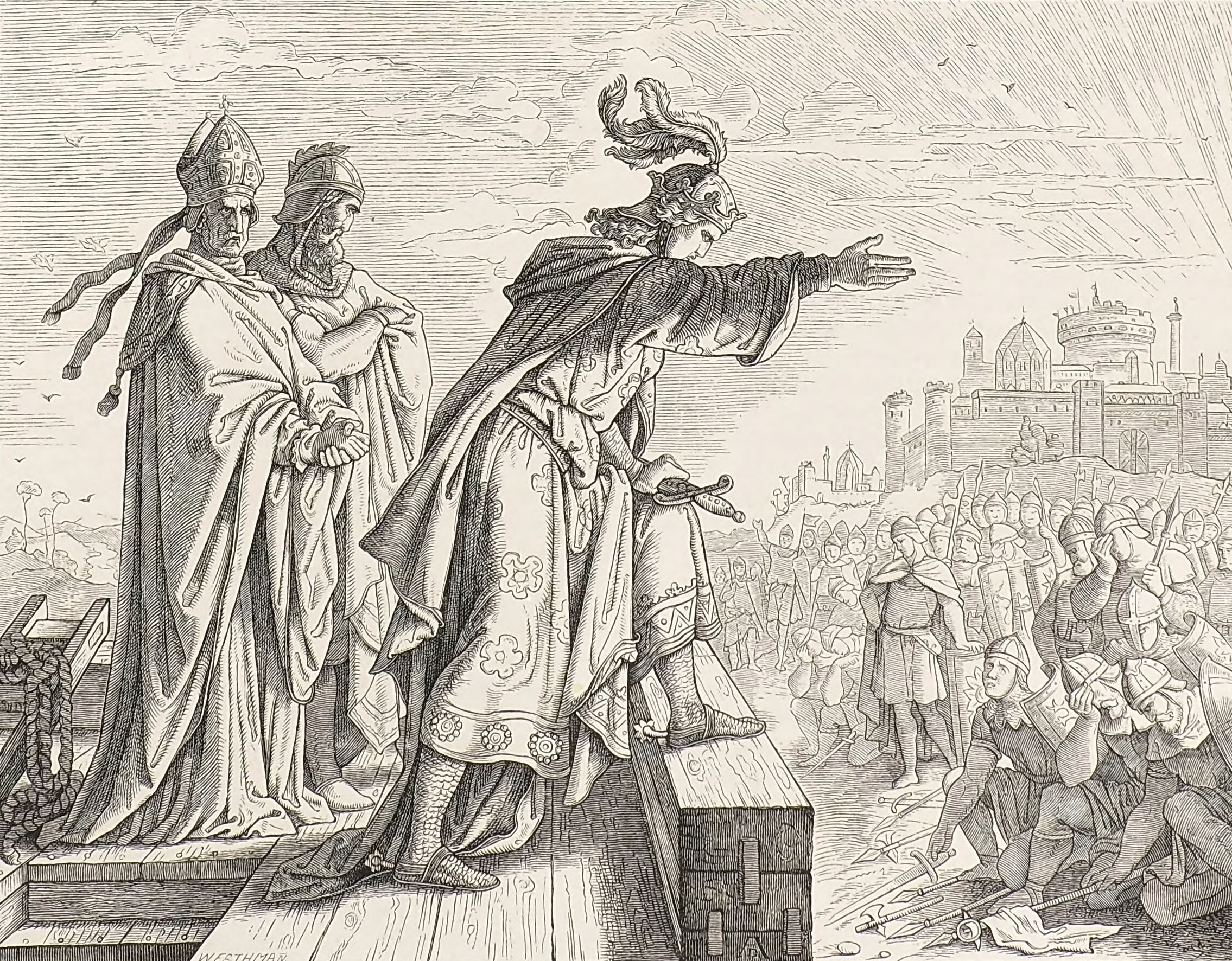 Emperor Otto III speaks to the Romans
