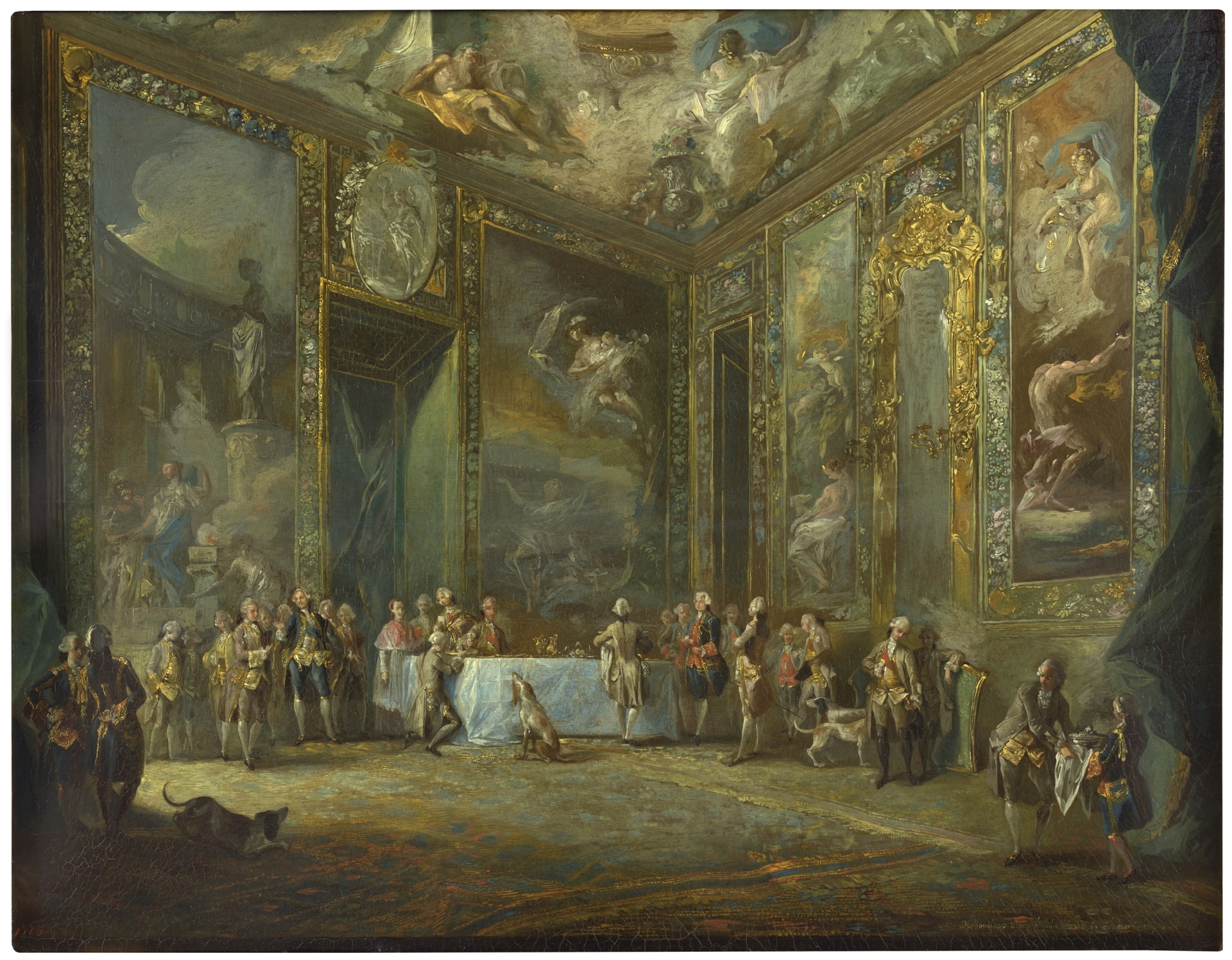 Charles III dining before the Court