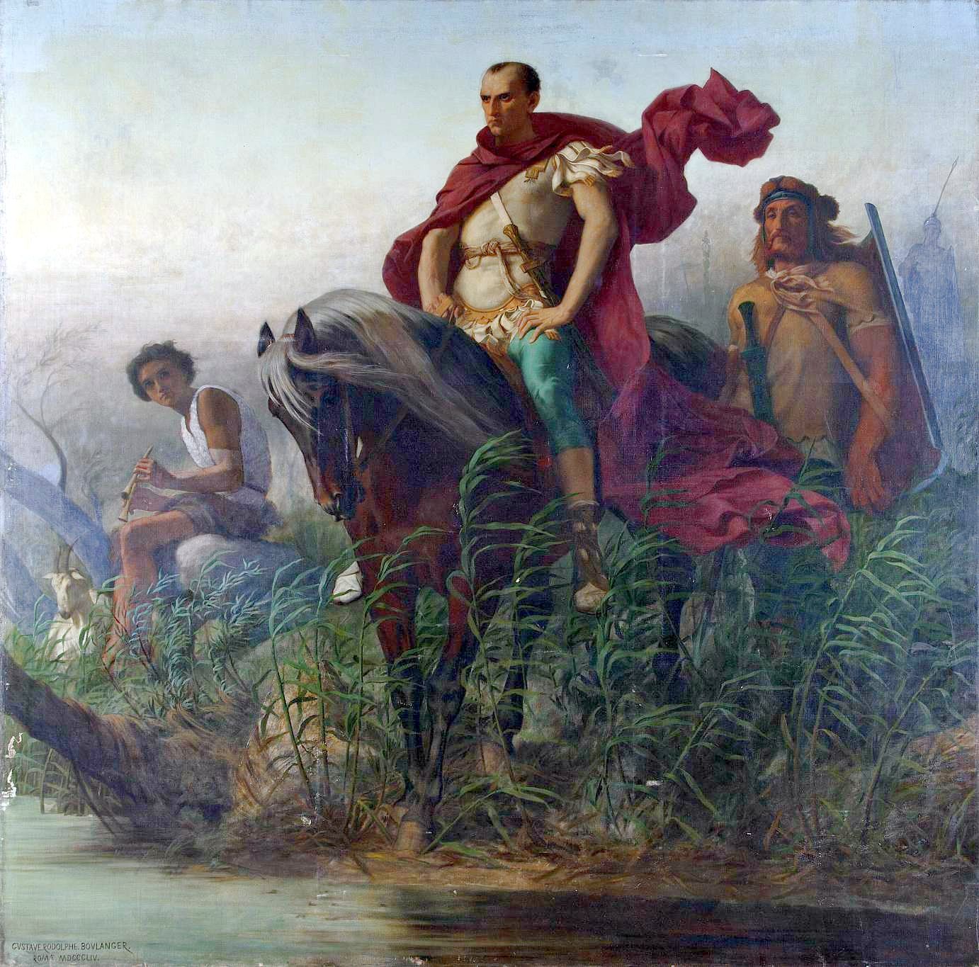 Jules-César arrivé au Rubicon