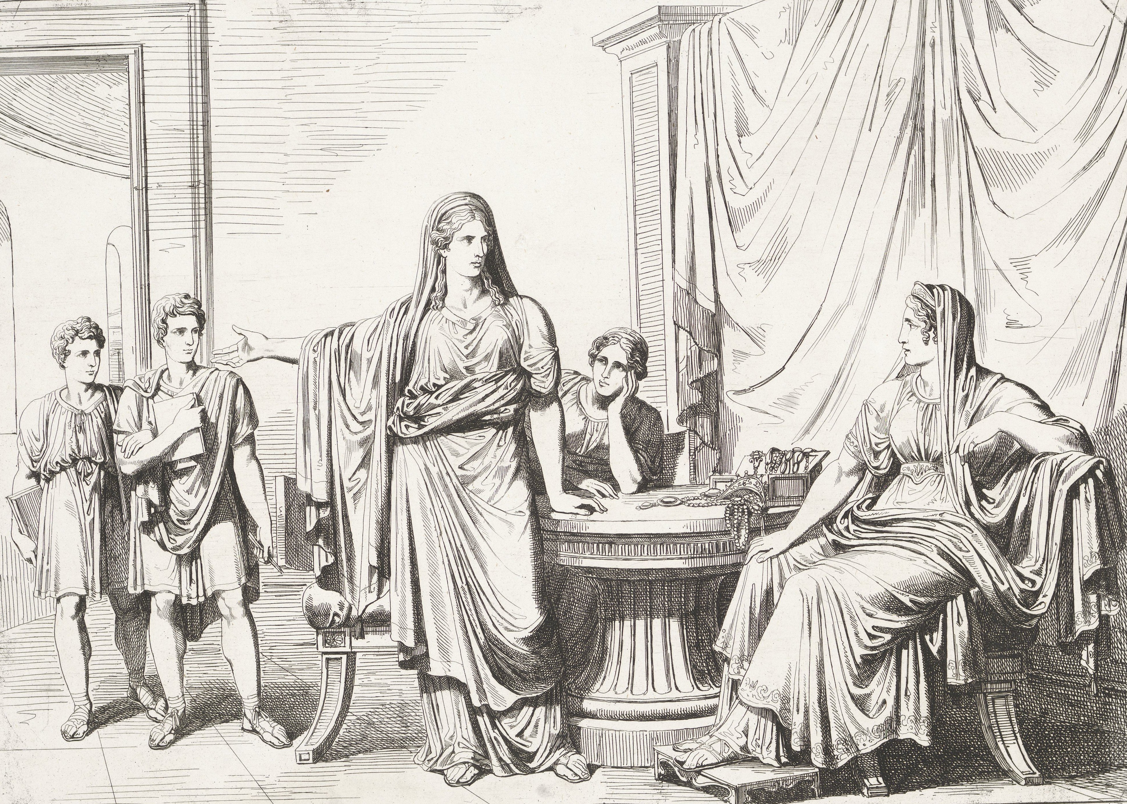 Cornelia The mother of the Gracchi shows her jewels