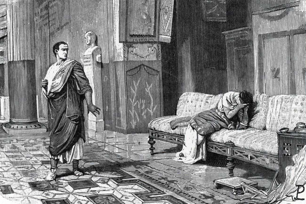 Julius Caesar repudiates Pompeia Sulla