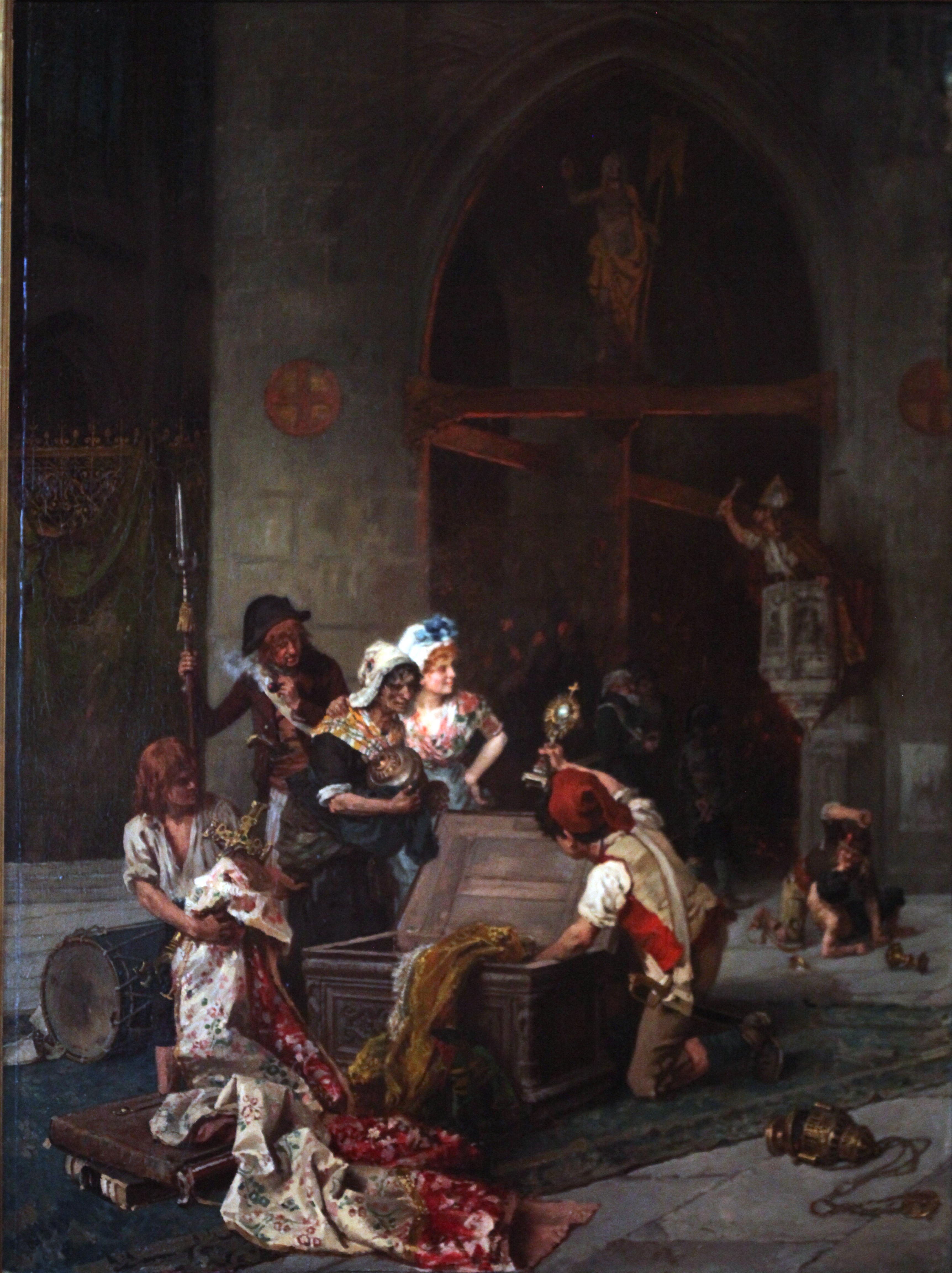 Plundering of a church during the French Revolution of
