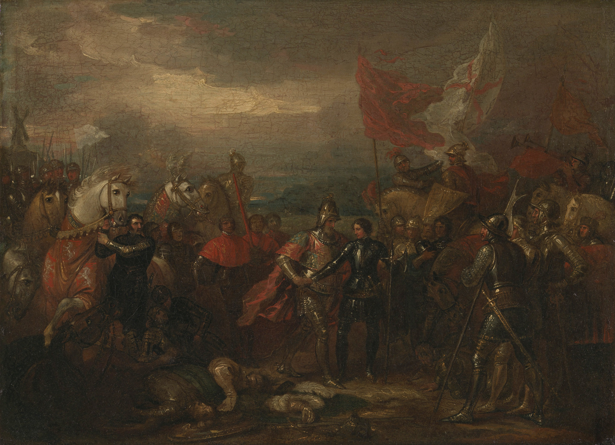 Edward III with the Black Prince after the Battle of Crécy